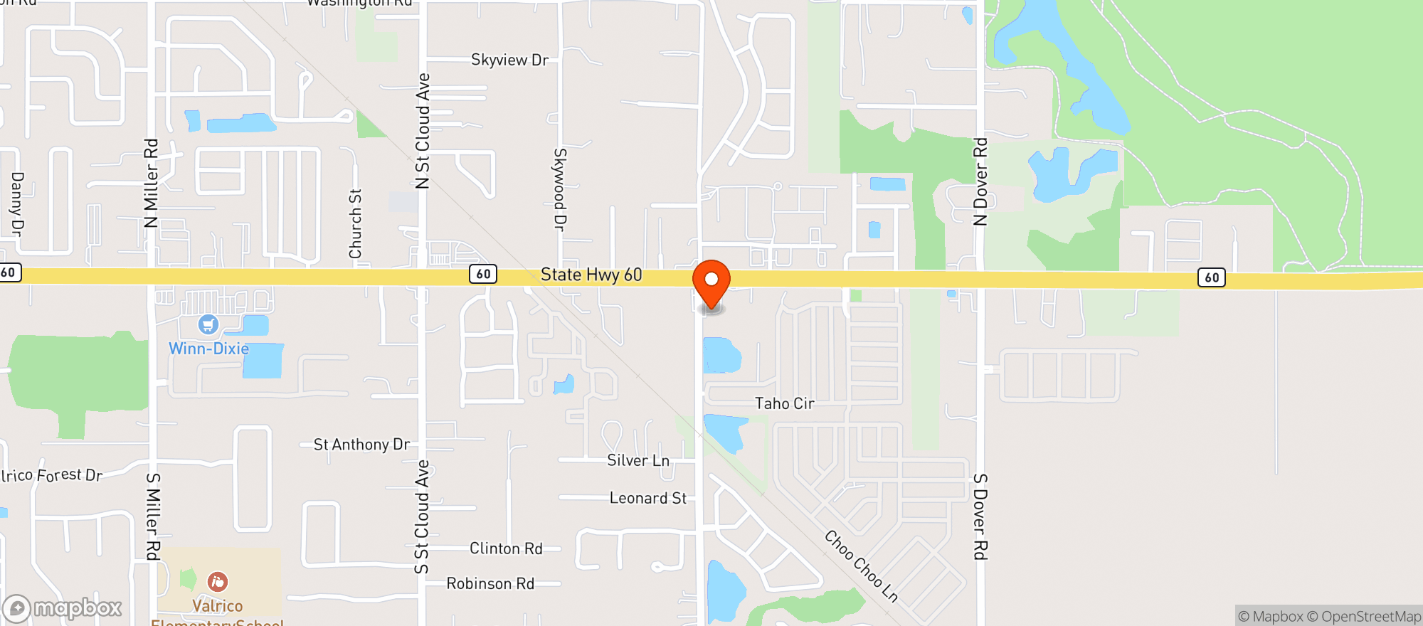 Map showing Circle K