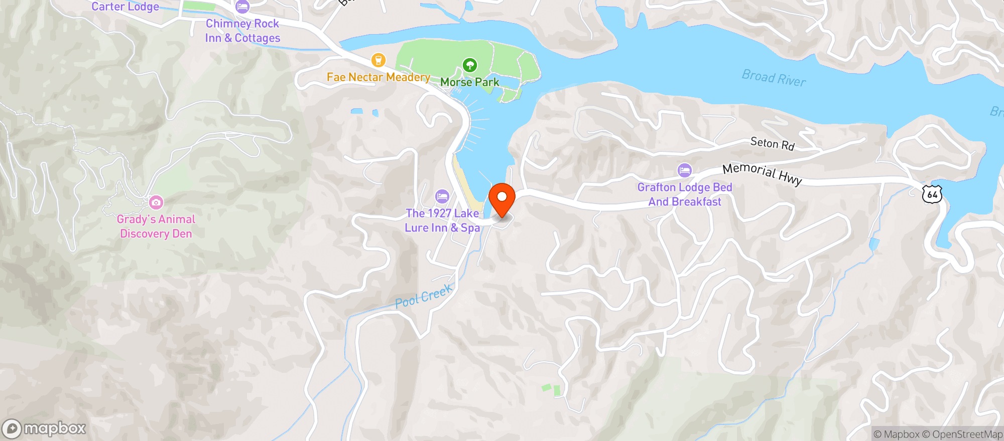 Map showing La Strada at Lake Lure