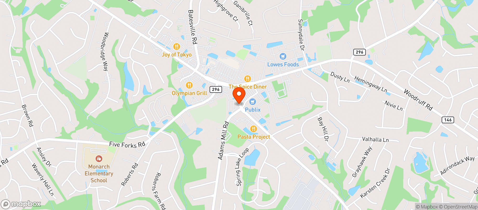 Map showing Wine Xpress