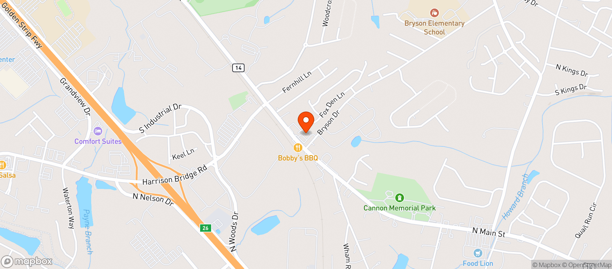 Map showing Circle K #6778 (gvl)