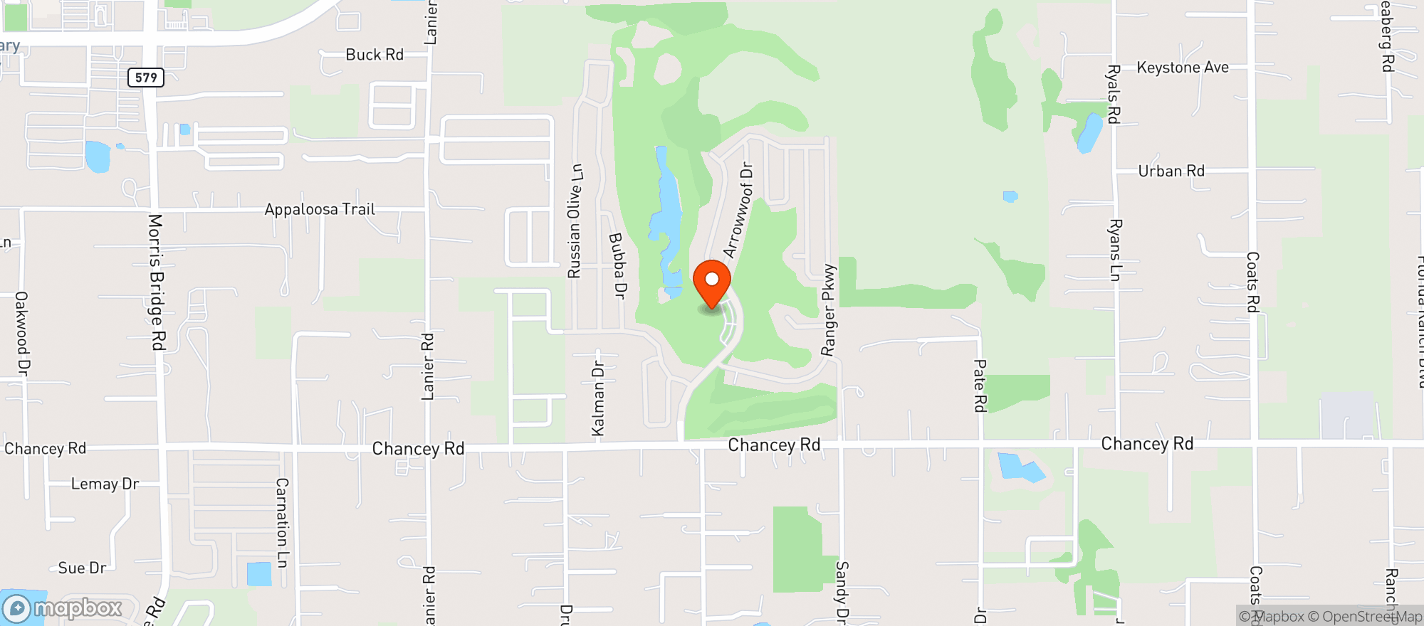 Map showing Parkway Bar & Grill #n/a