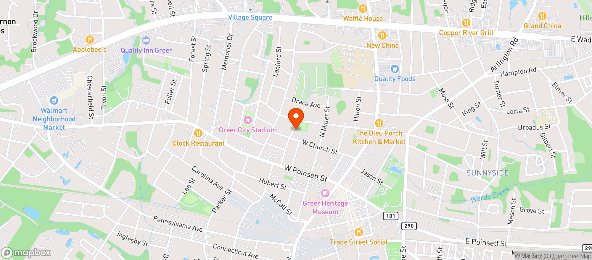 Map showing DISCOUNT LIQUORS