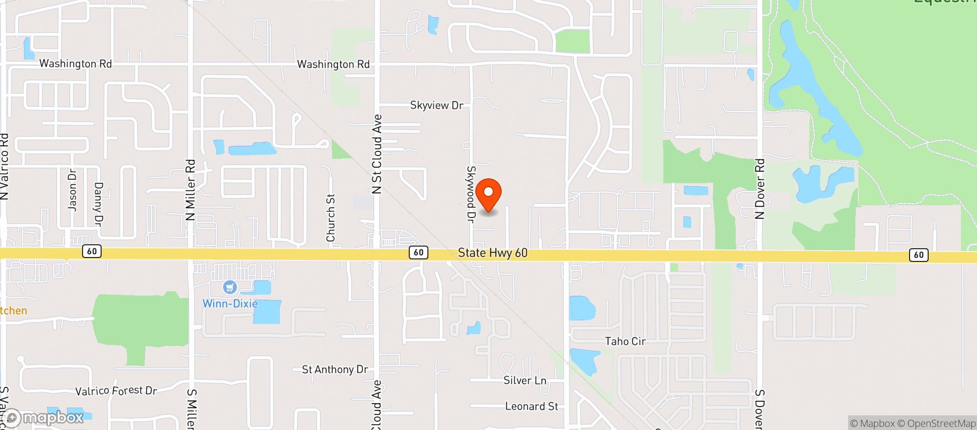 Map showing Brandon Shrine Club