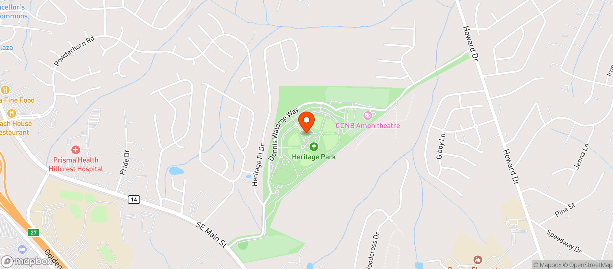 Map showing Heritage Park S/e (gvl)