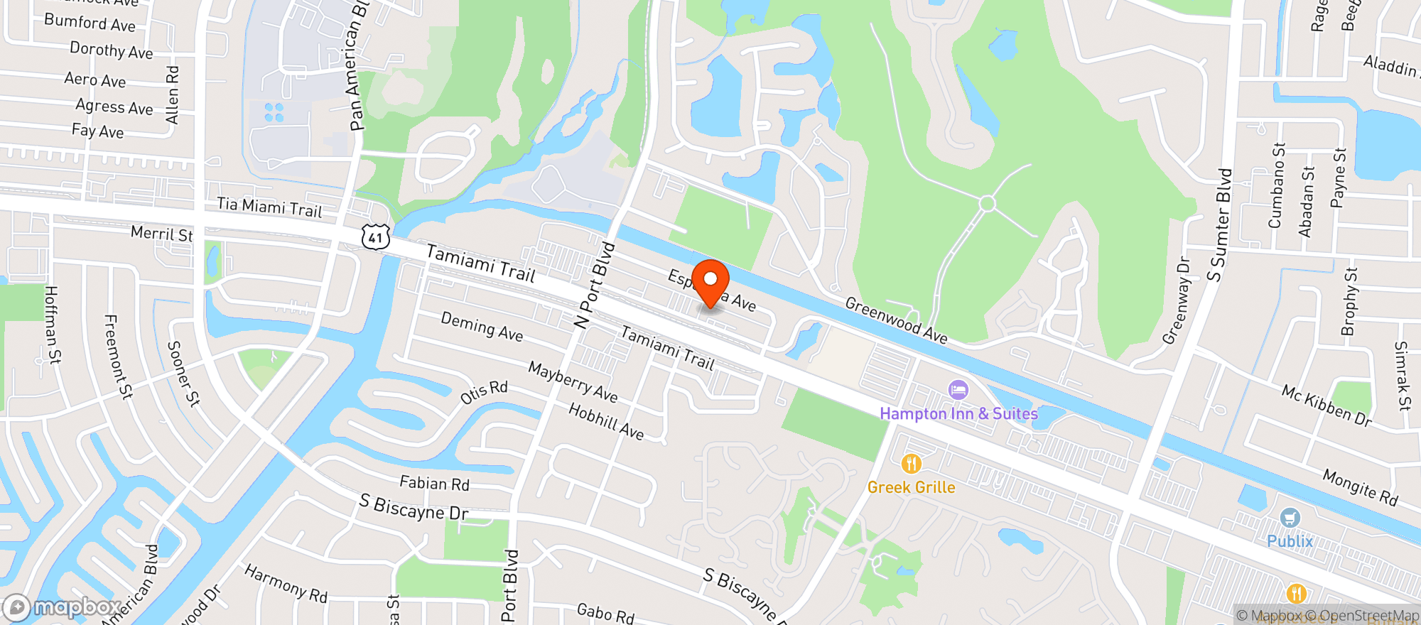 Map showing Tri Healthy North Port