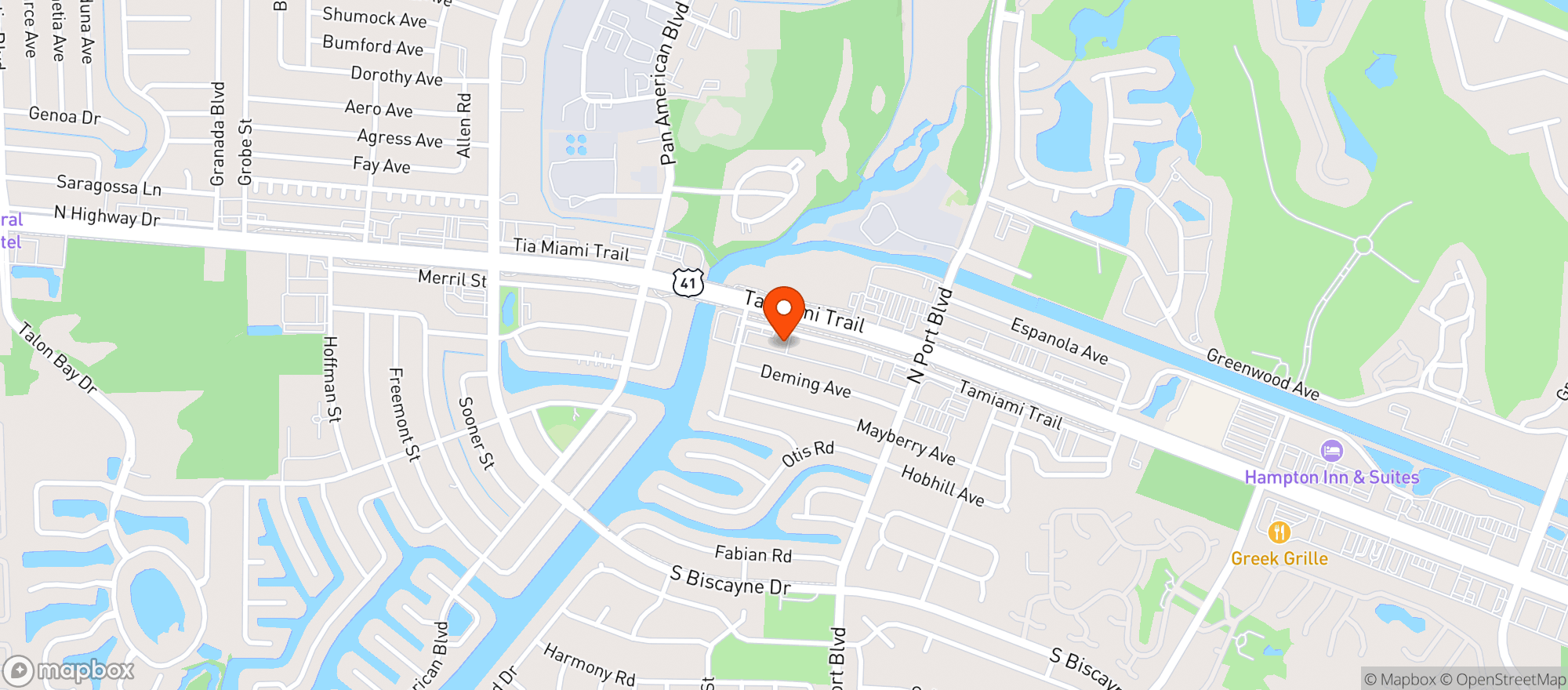 Map showing Moose Lodge
