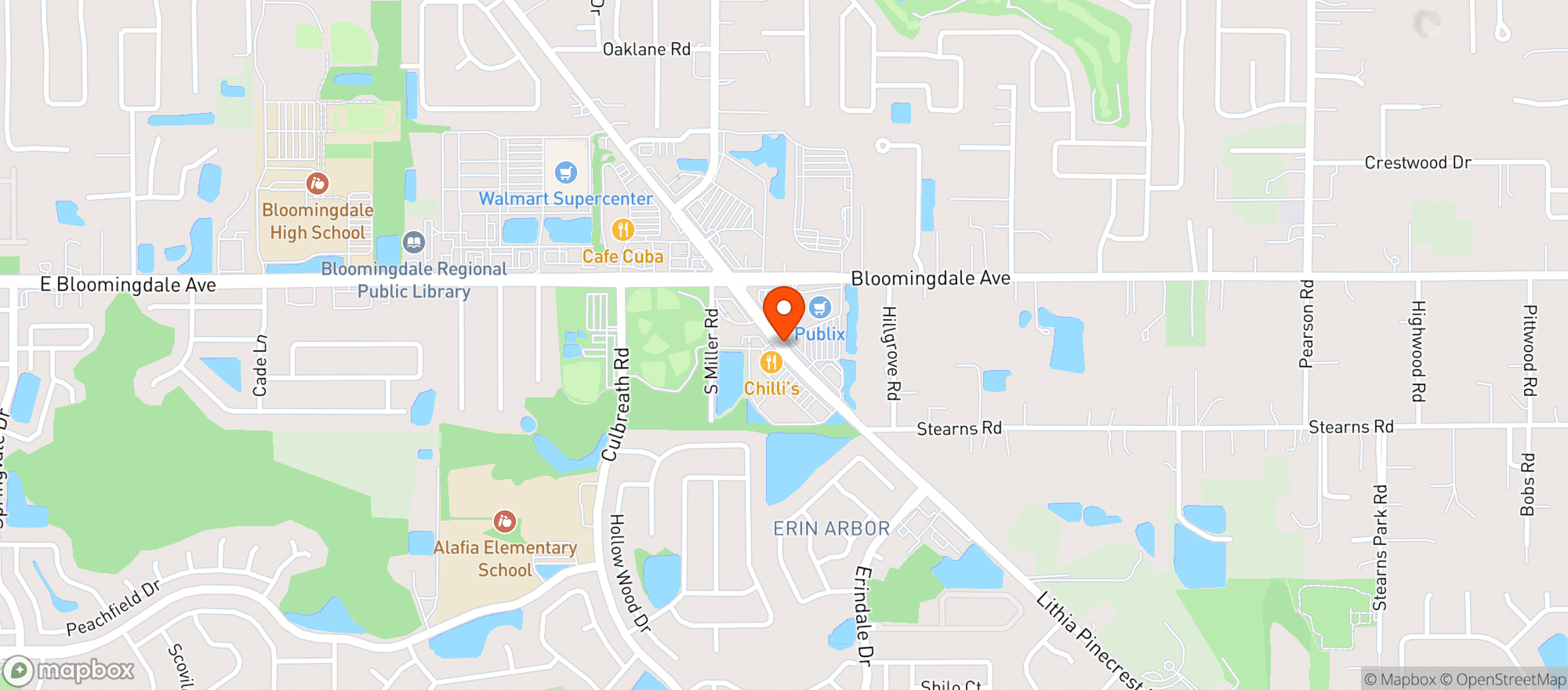 Map showing Publix Super Market