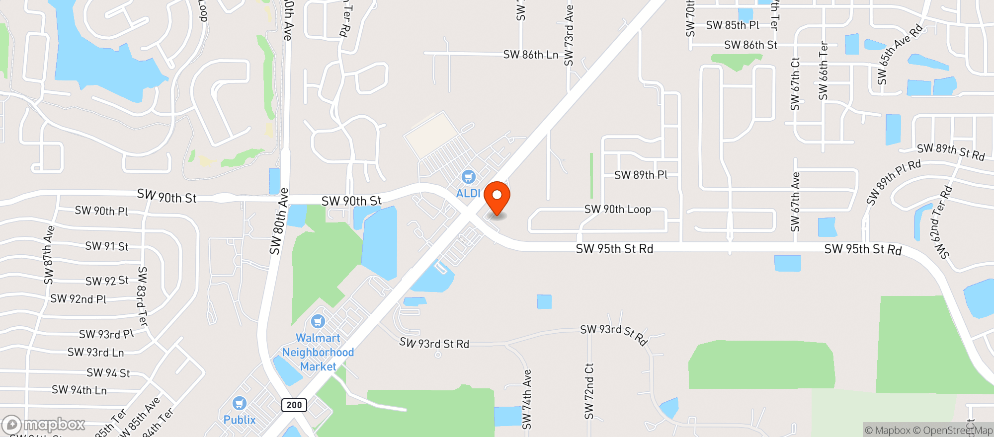 Map showing Circle K #7692