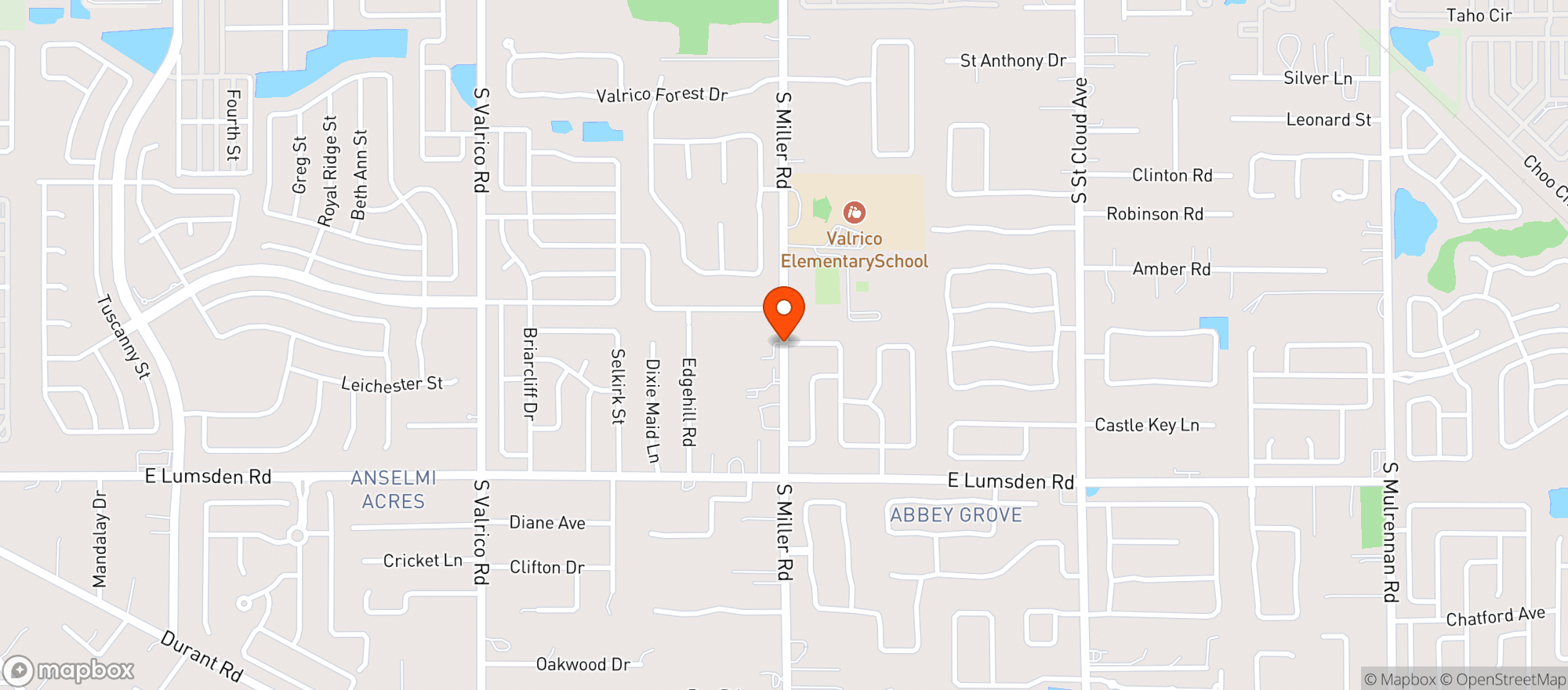 Map showing Moose Lodge