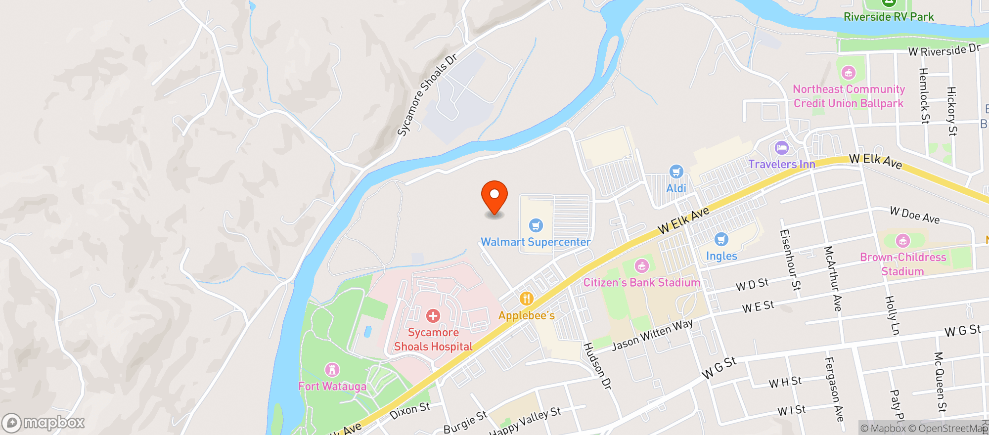 Map showing Walmart Supercenter