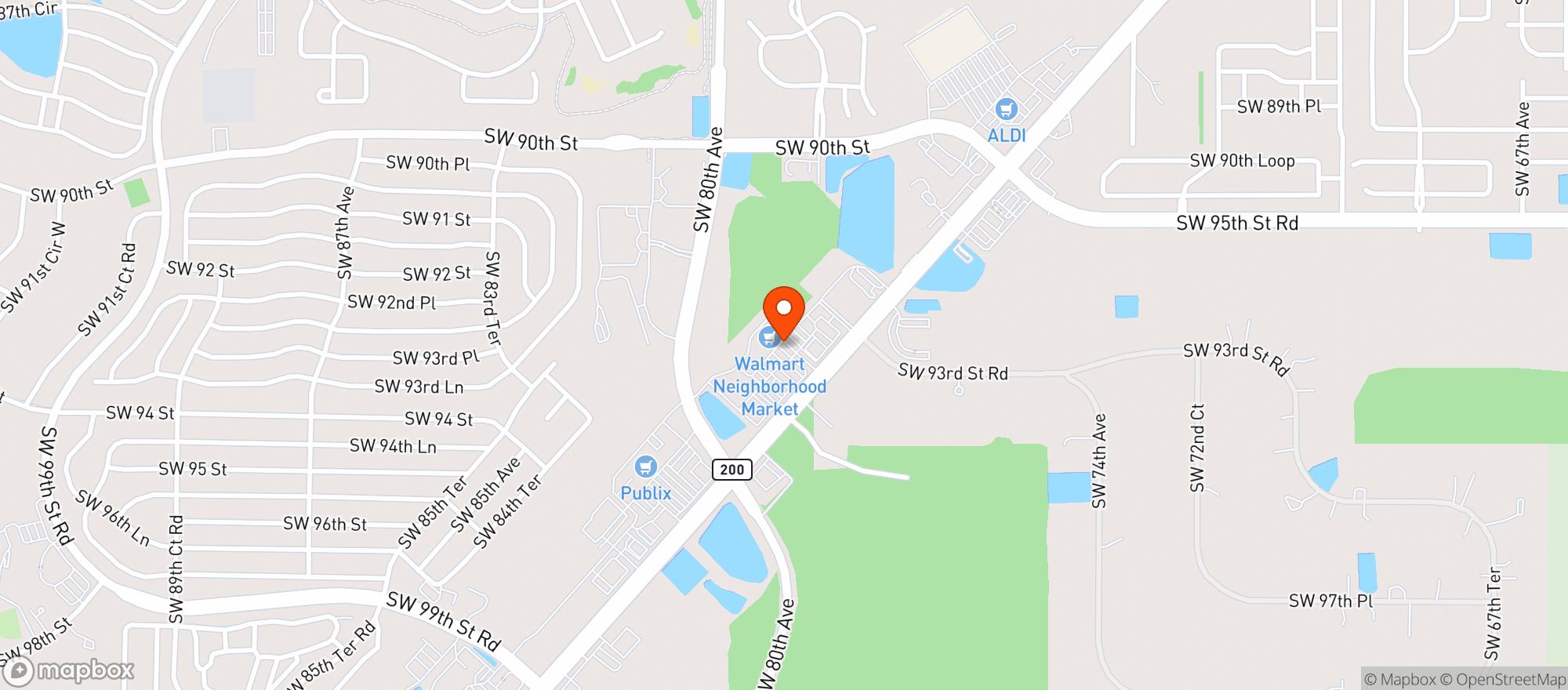 Map showing Walmart Neighborhood Market