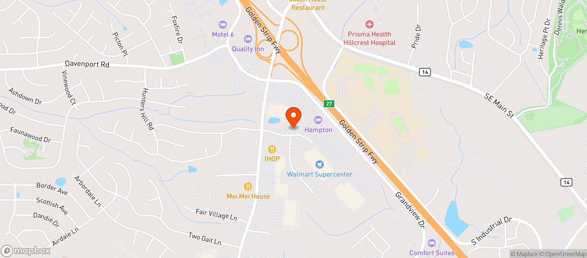 Map showing Sherby S Pub (gvl)