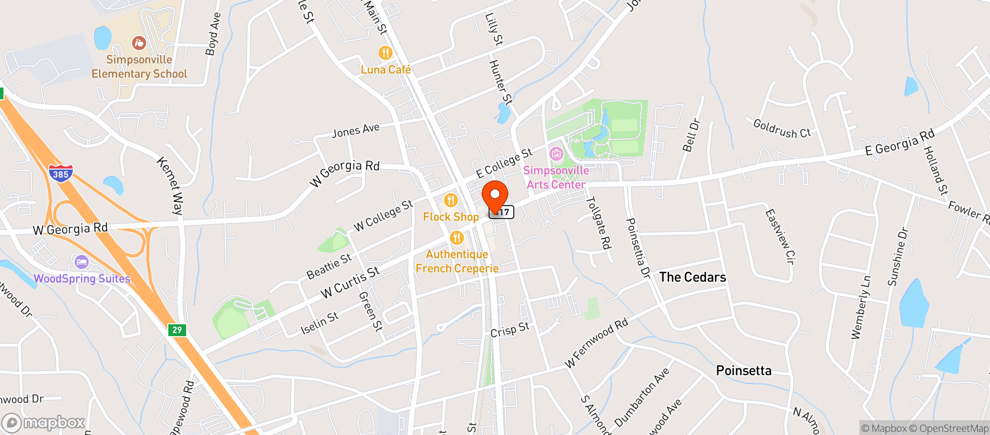 Map showing 1885 Taproom
