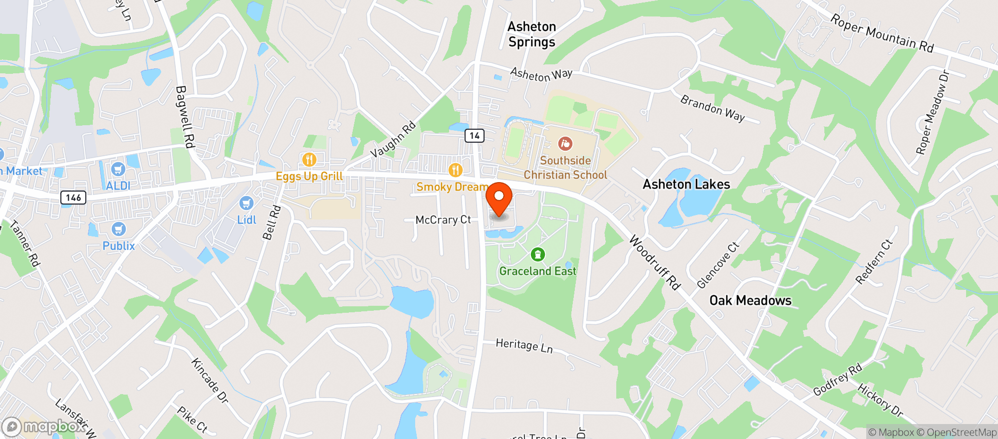 Map showing Sprouts - Simpsonville