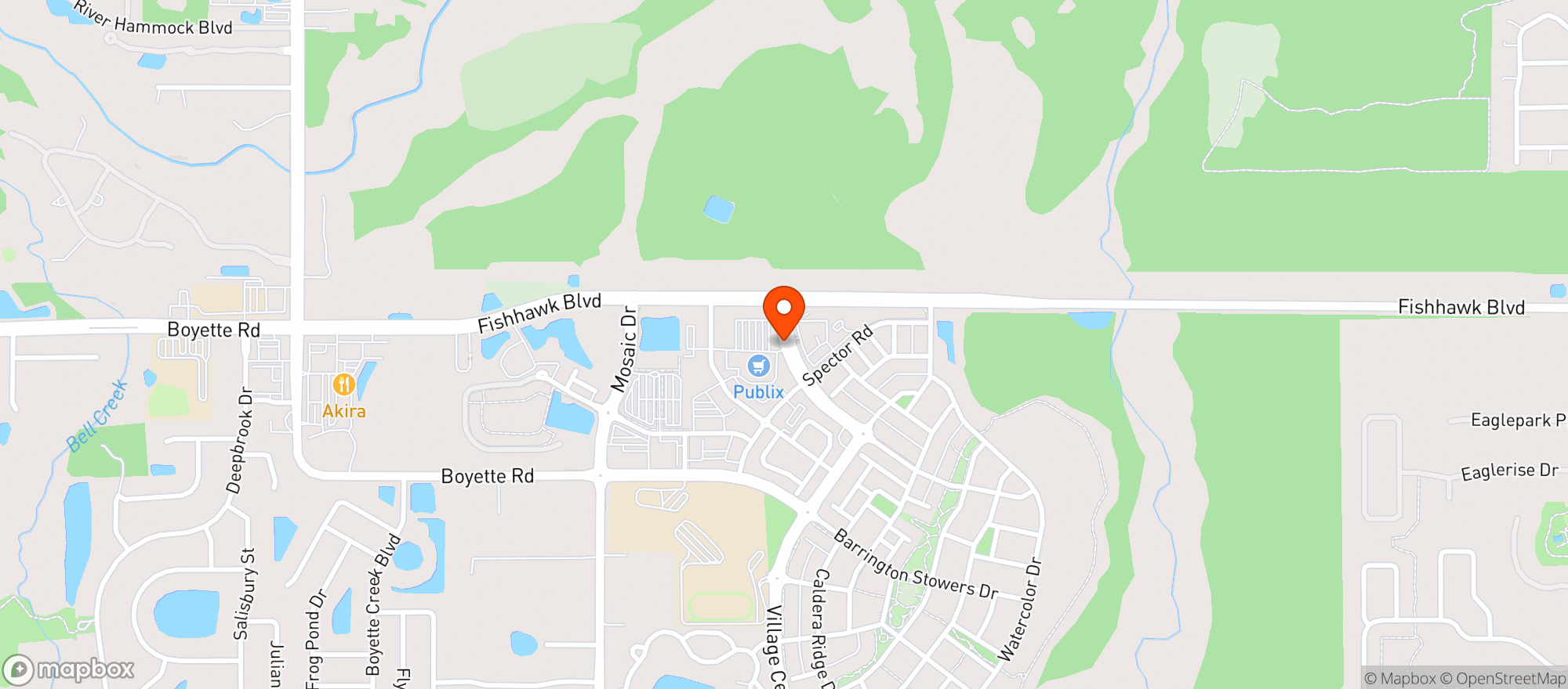 Map showing Publix Super Market