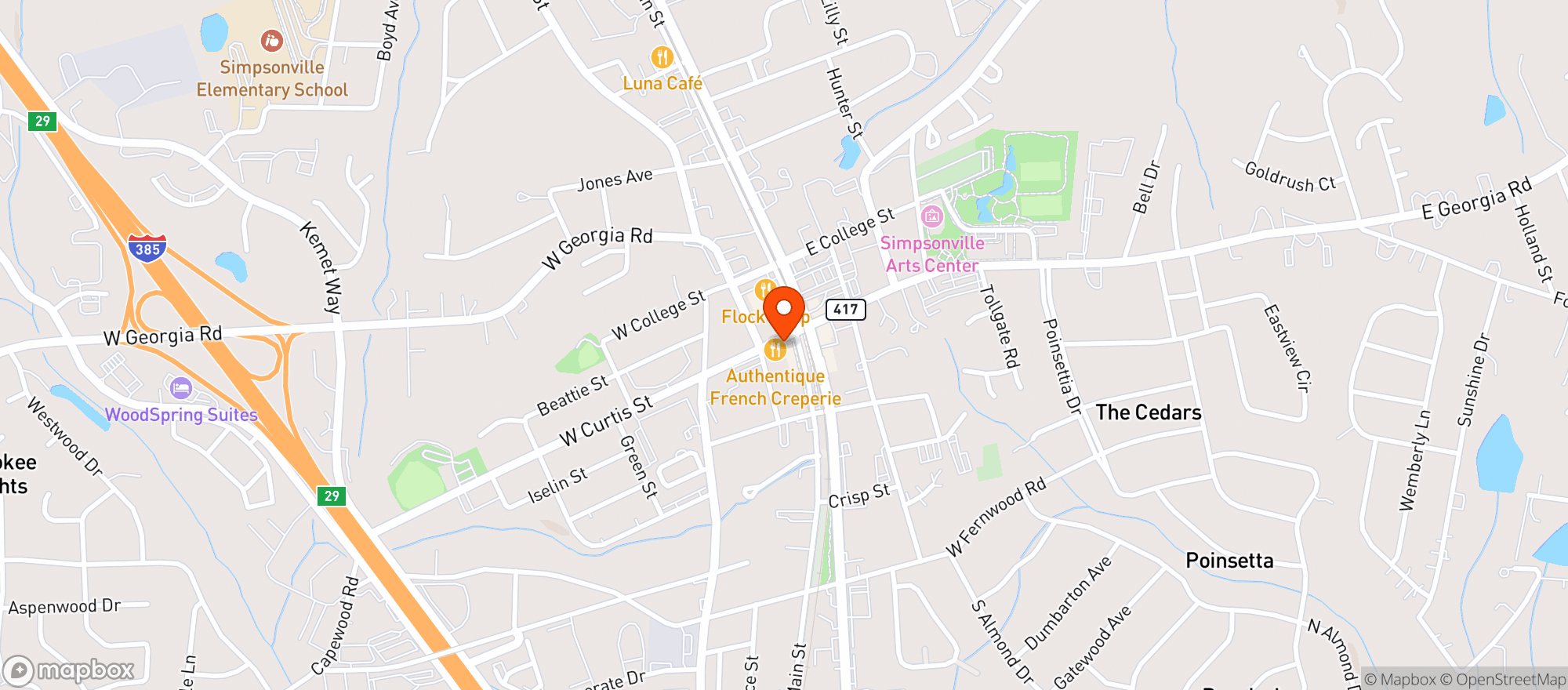 Map showing SWEET SIPPIN