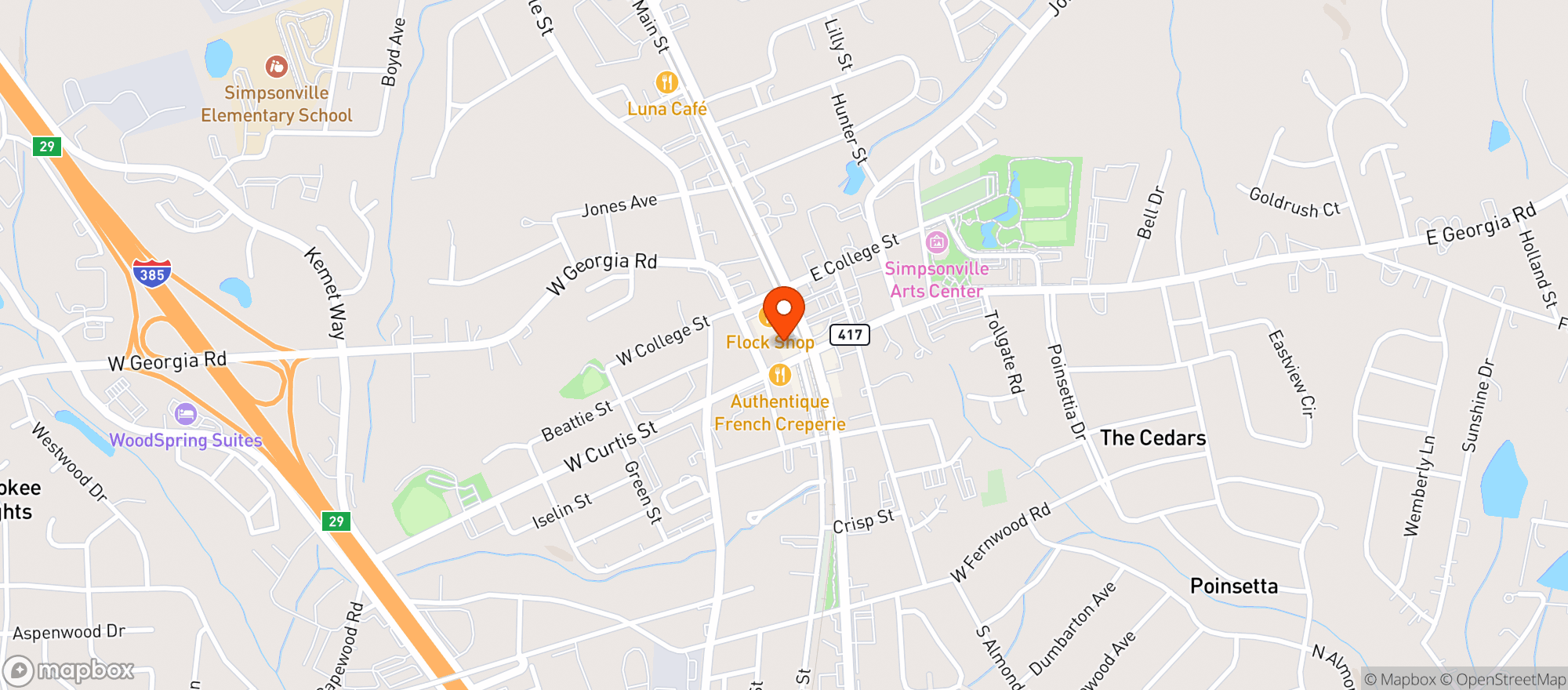 Map showing Shortfields
