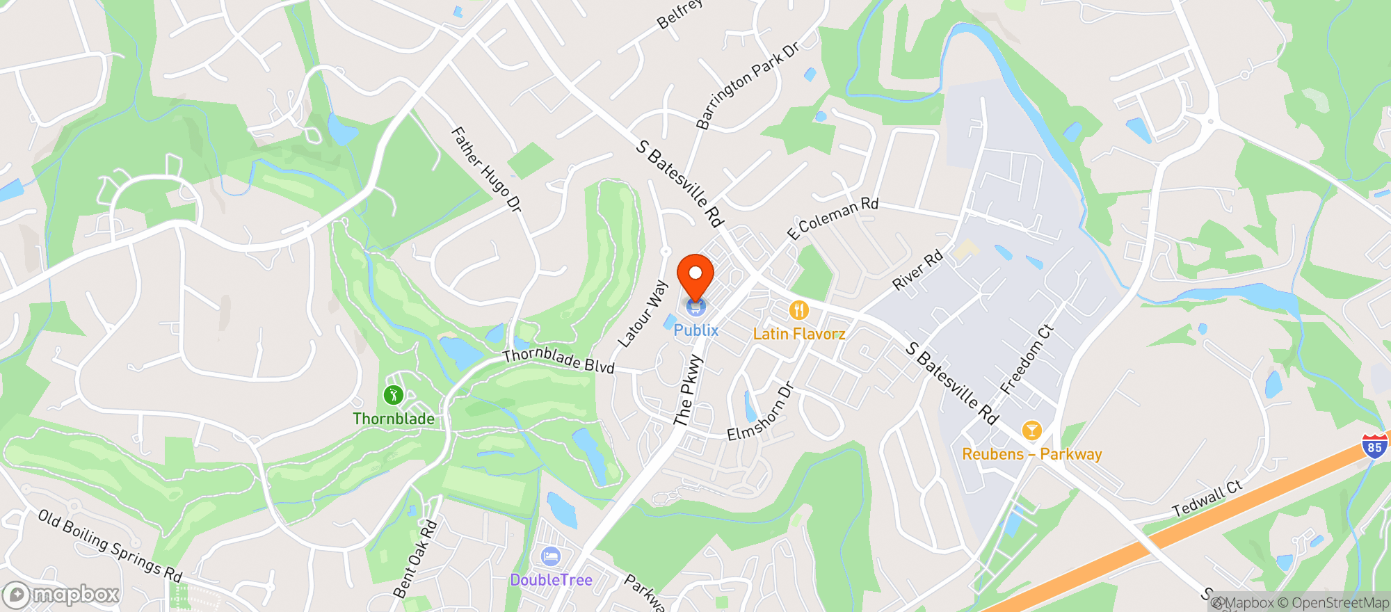 Map showing Publix