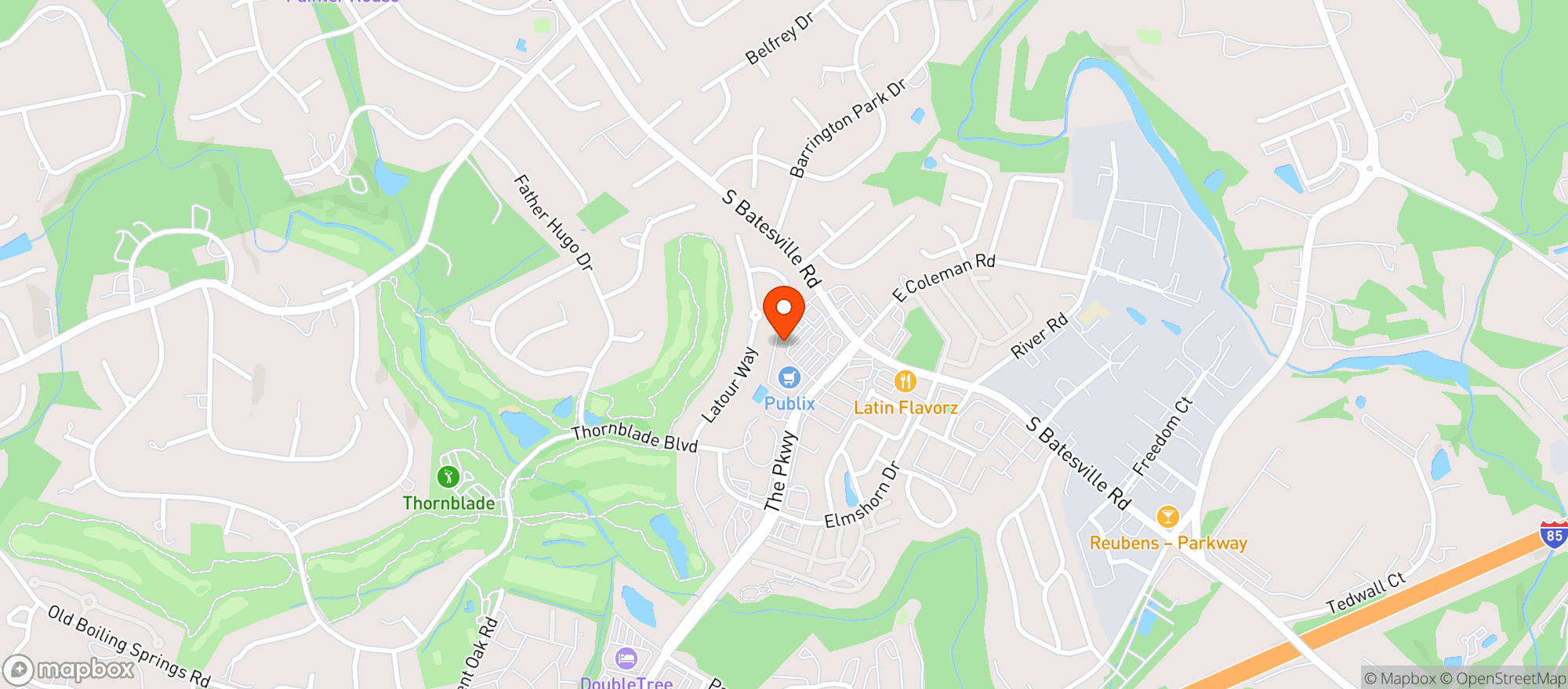 Map showing WINE & LIQUOR EXPRESS - ANDERSON
