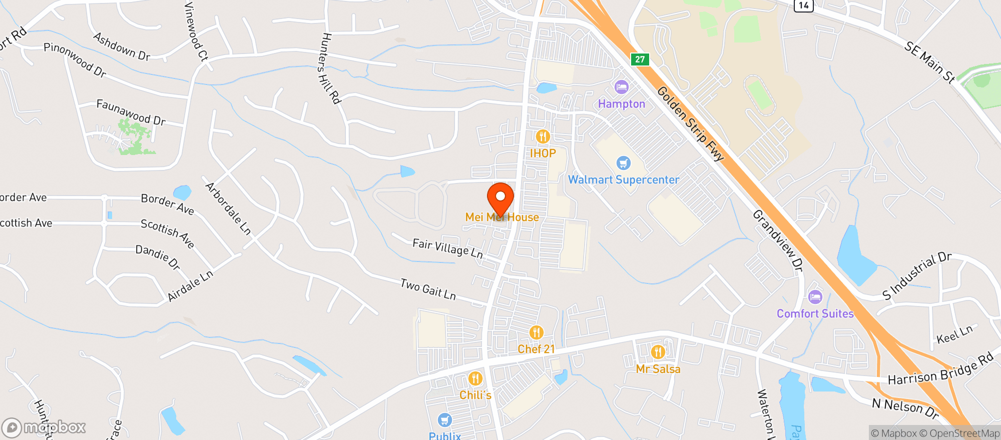 Map showing Target Store