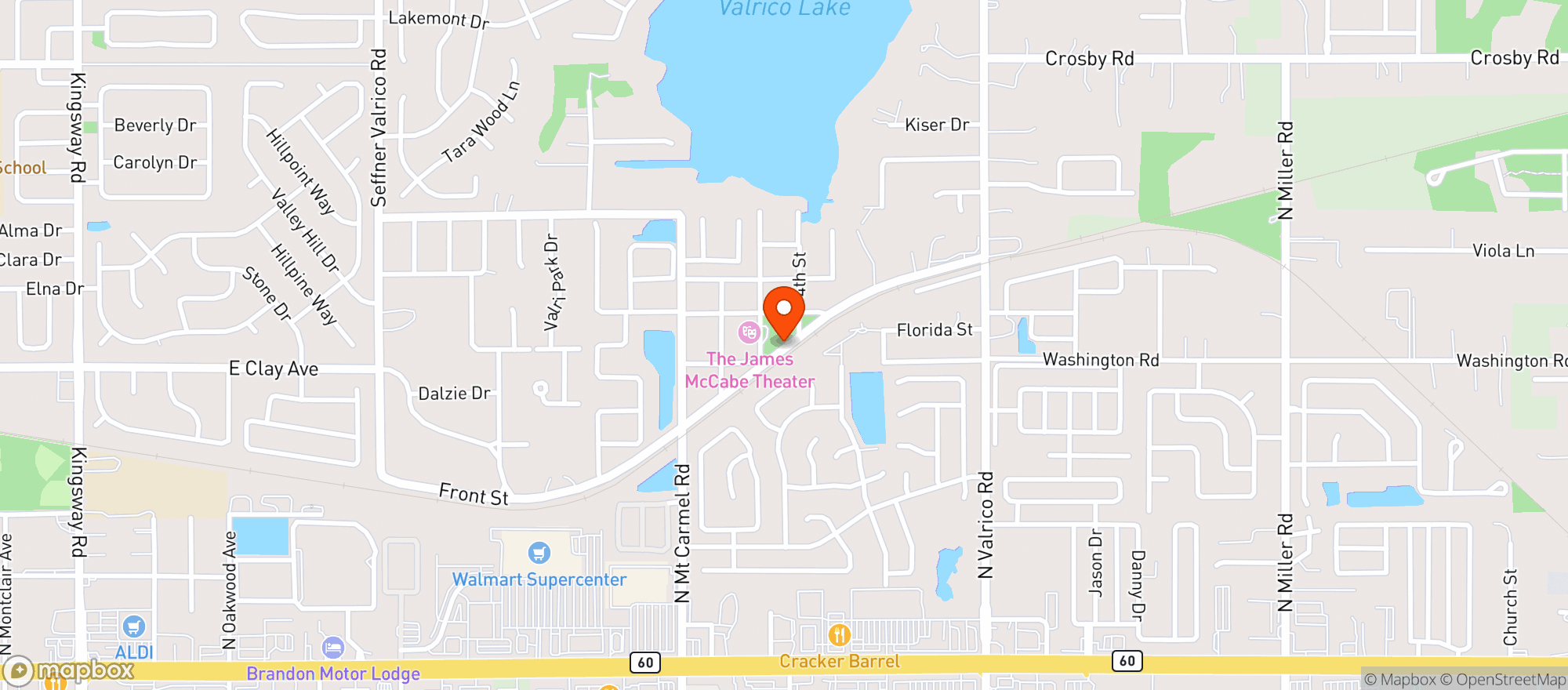 Map showing Eagles Lodge