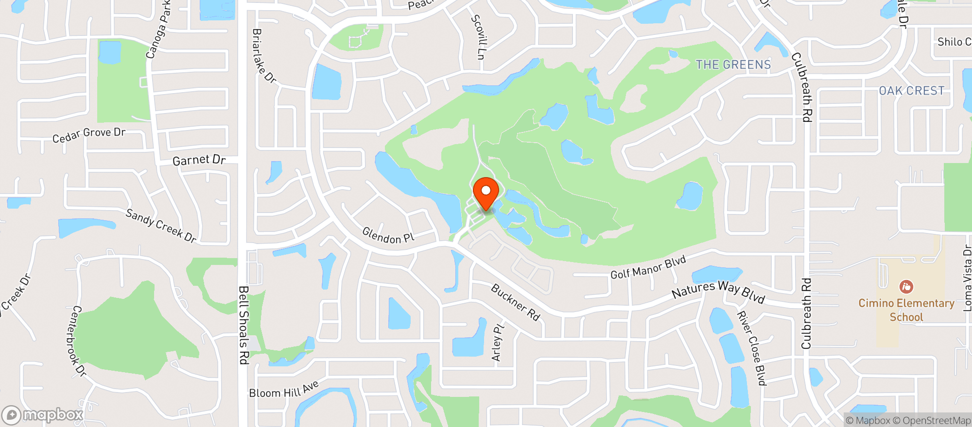 Map showing Bloomingdale Golfers