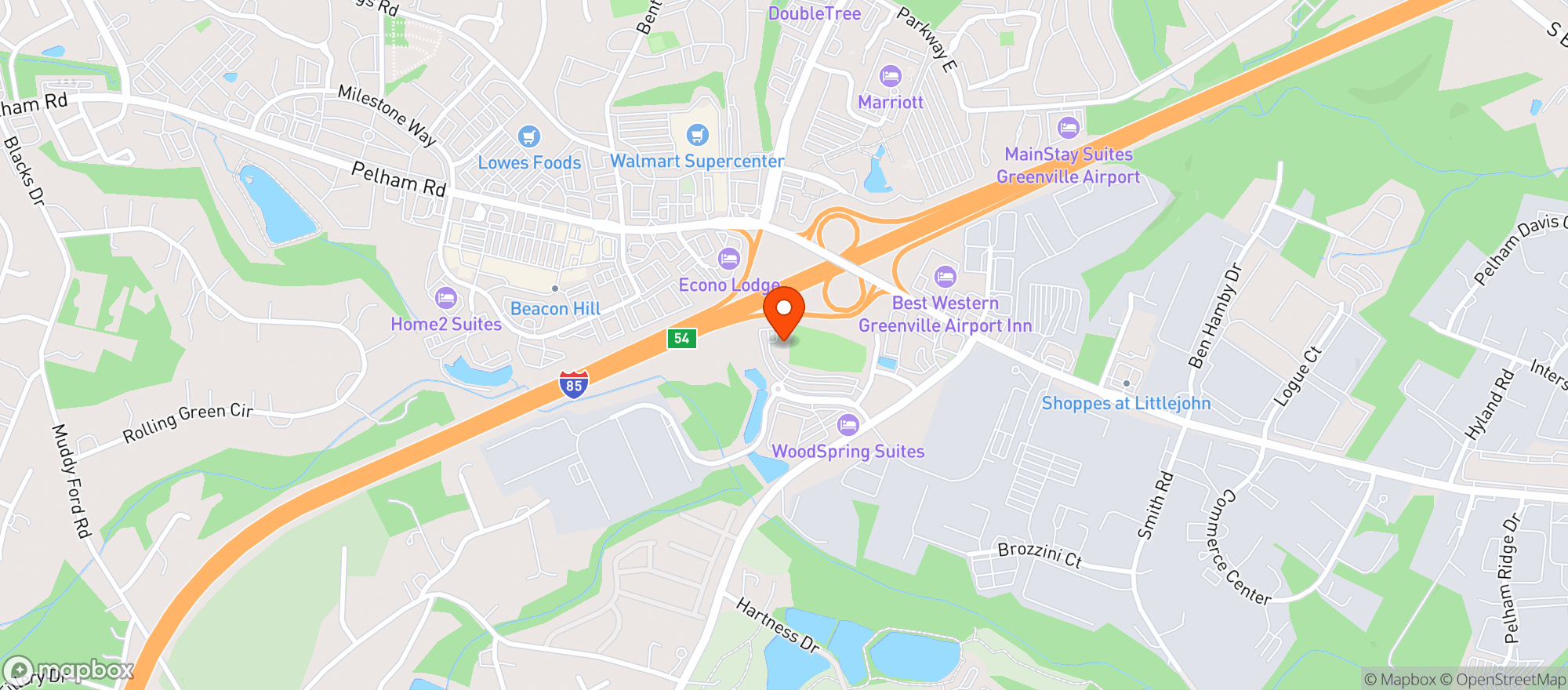 Map showing Topgolf