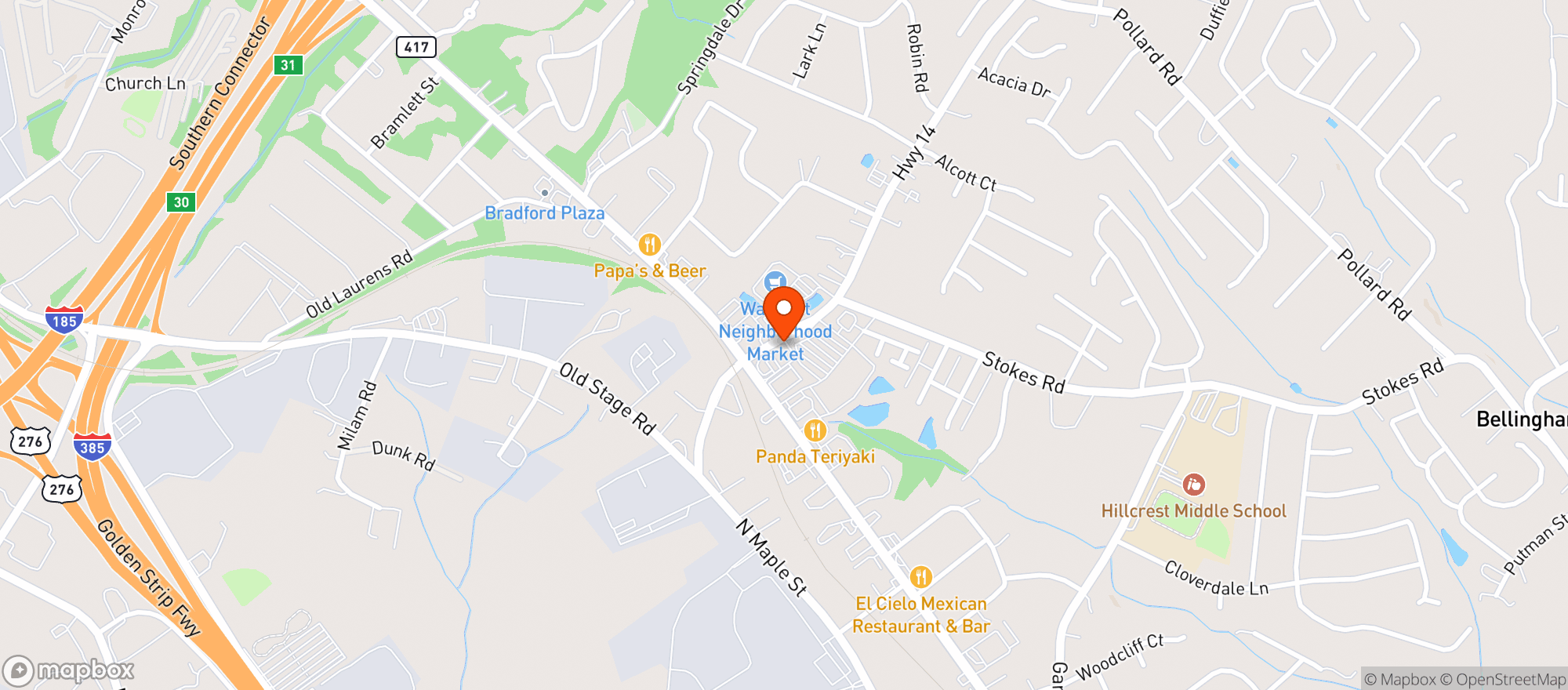Map showing Food Lion