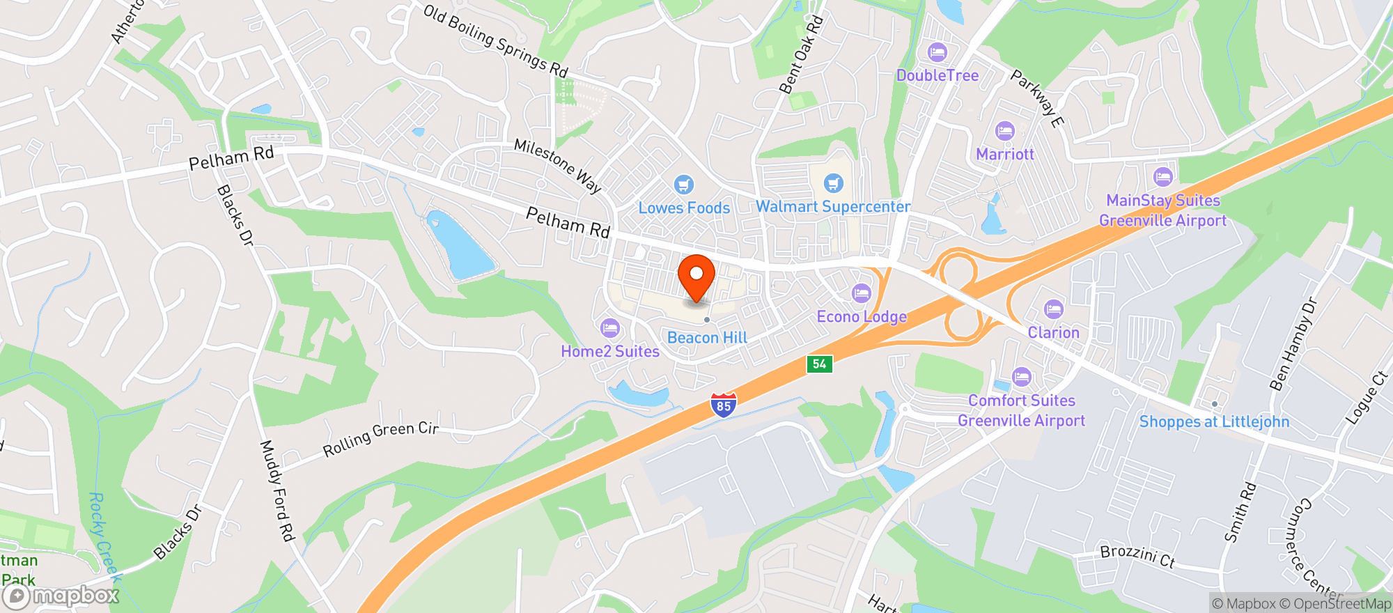 Map showing Bacon Brothers