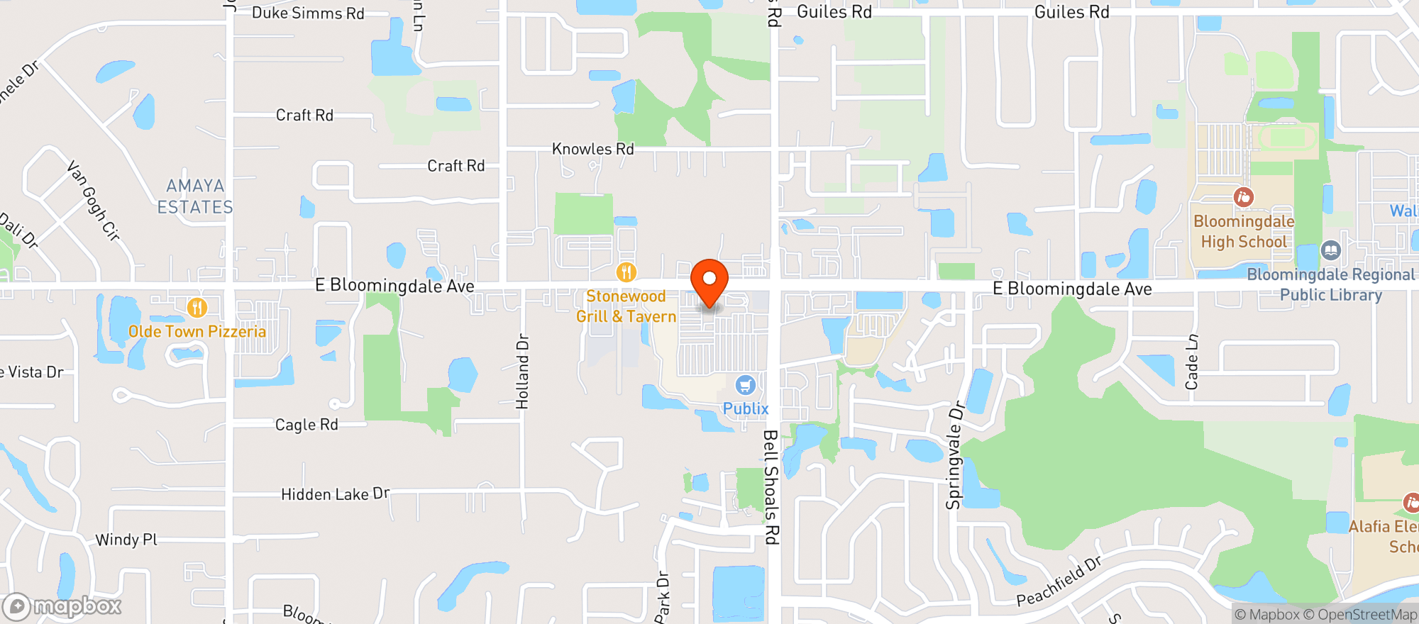 Map showing Gnc - 0671 - Bloomingdale Square