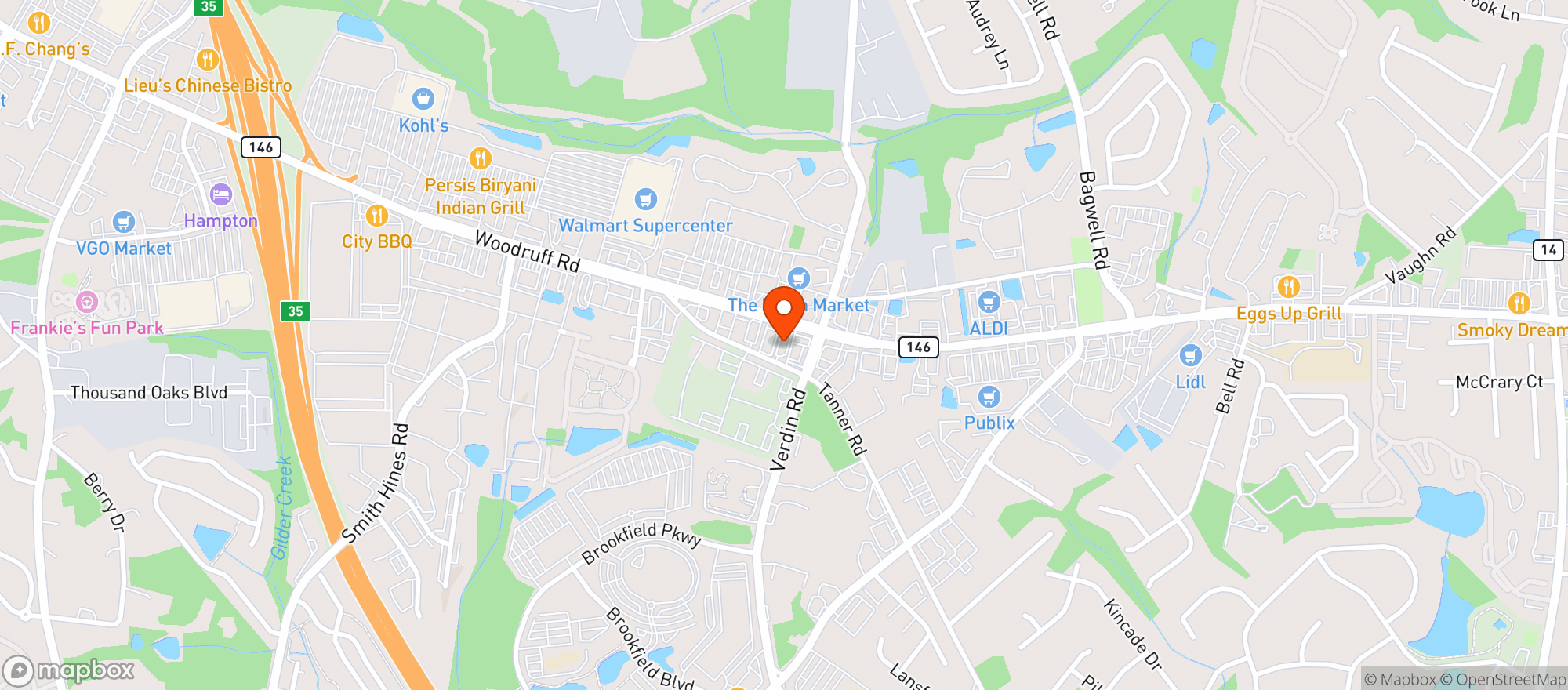 Map showing The Flat