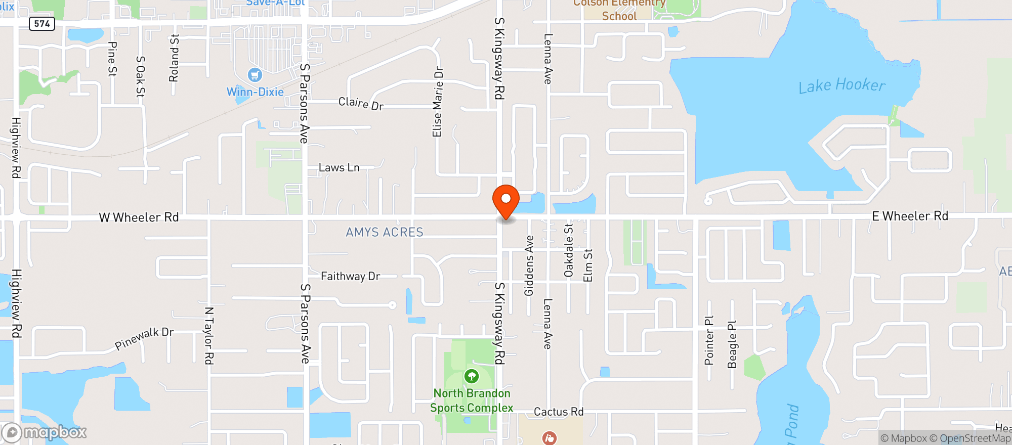 Map showing Delta Food Mart