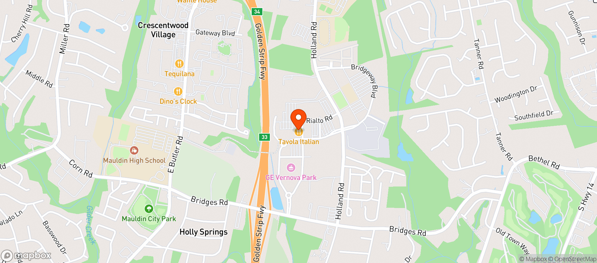 Map showing Tavola