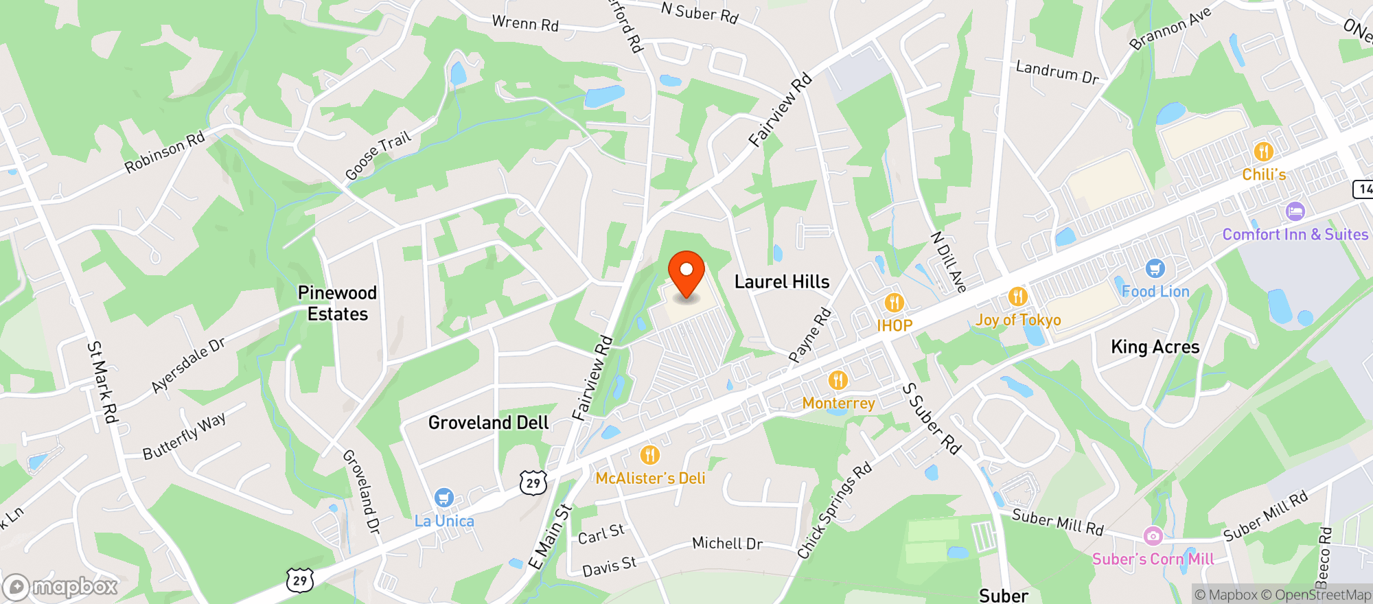 Map showing Target