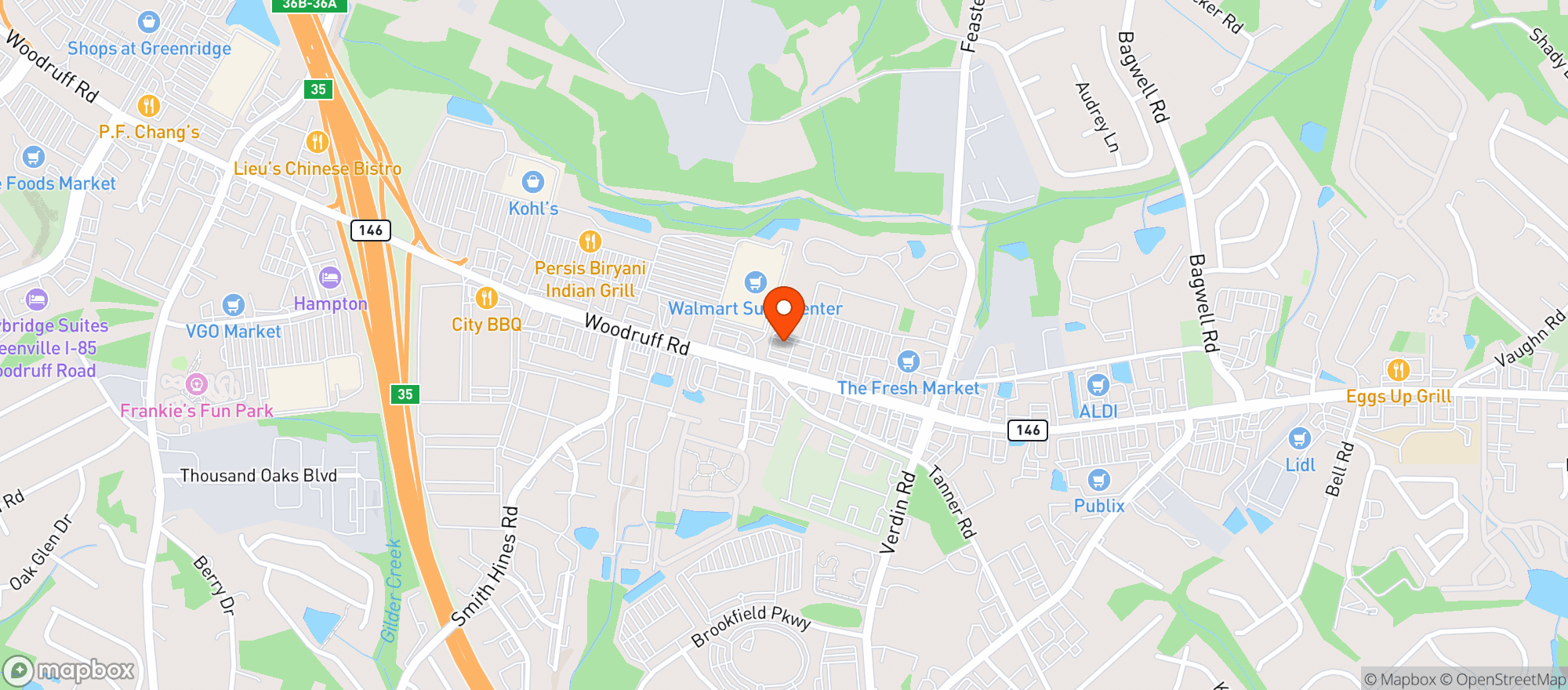 Map showing Your Cbd Store - Greenville