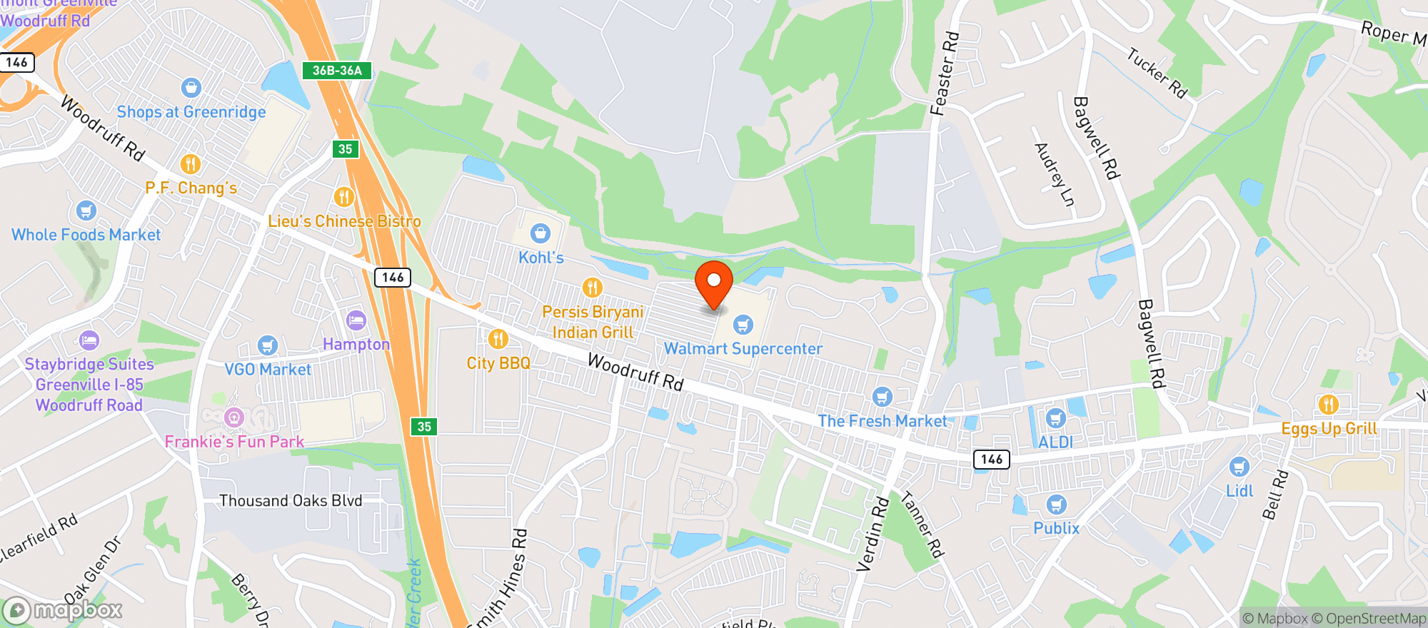 Map showing Walmart Supercenter