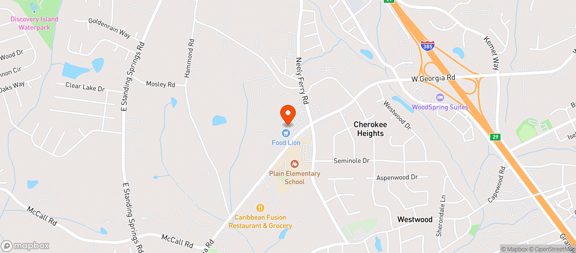 Map showing Food Lion