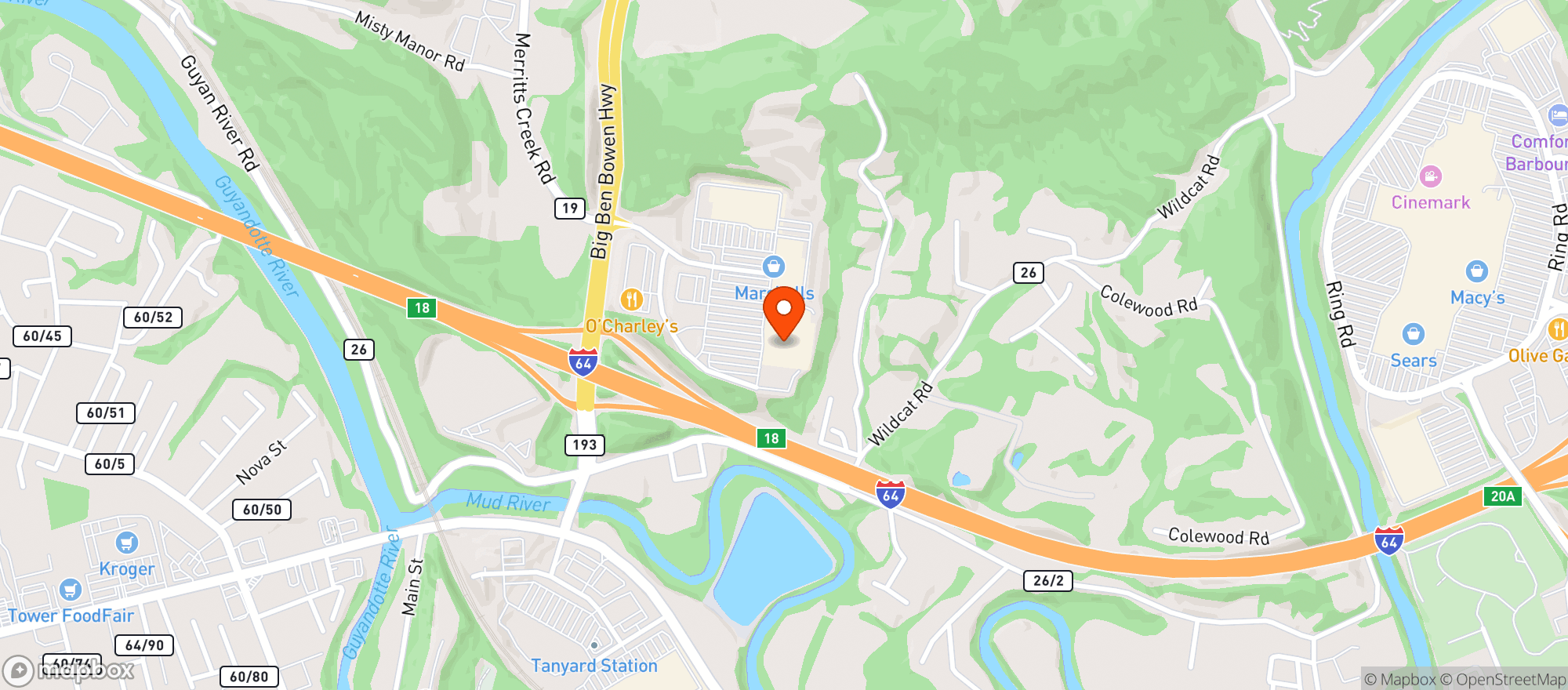 Map showing Target - Barboursville