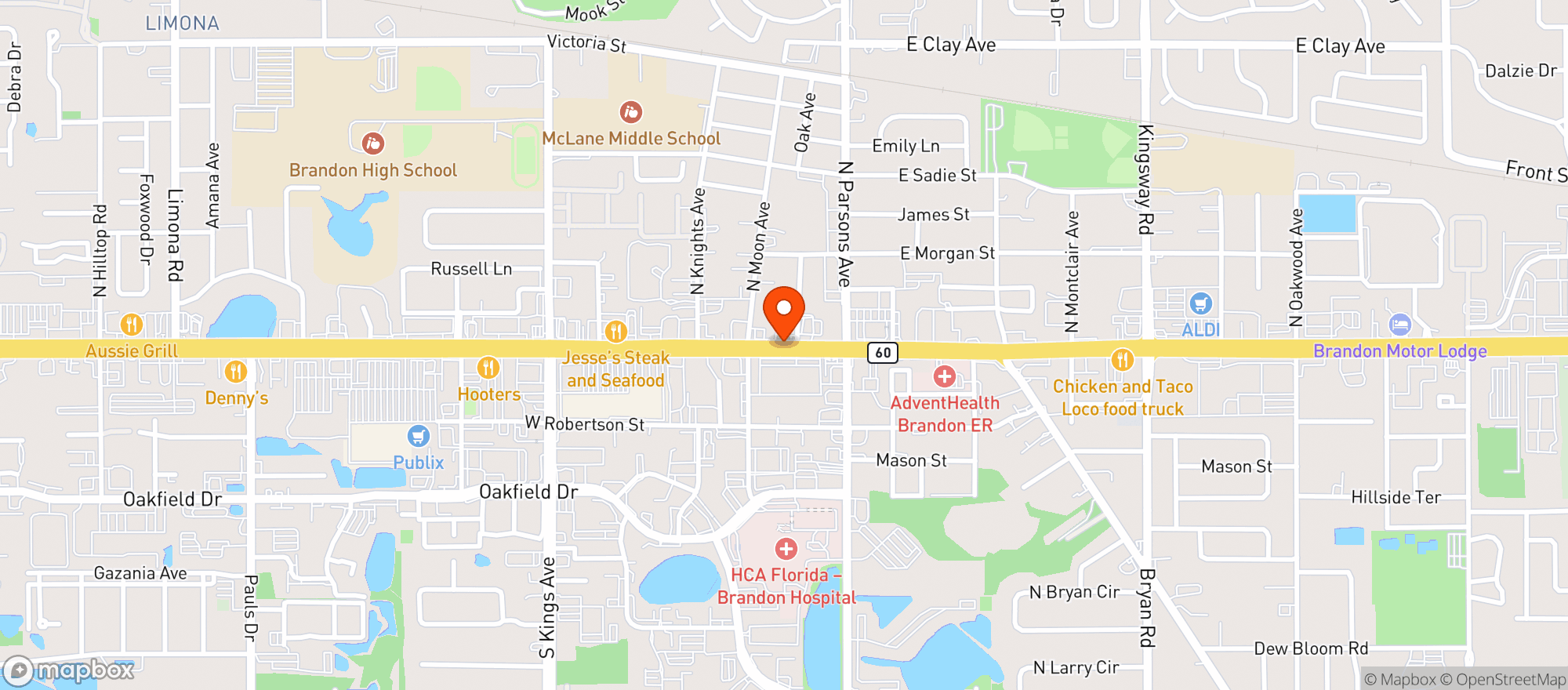 Map showing Circle K