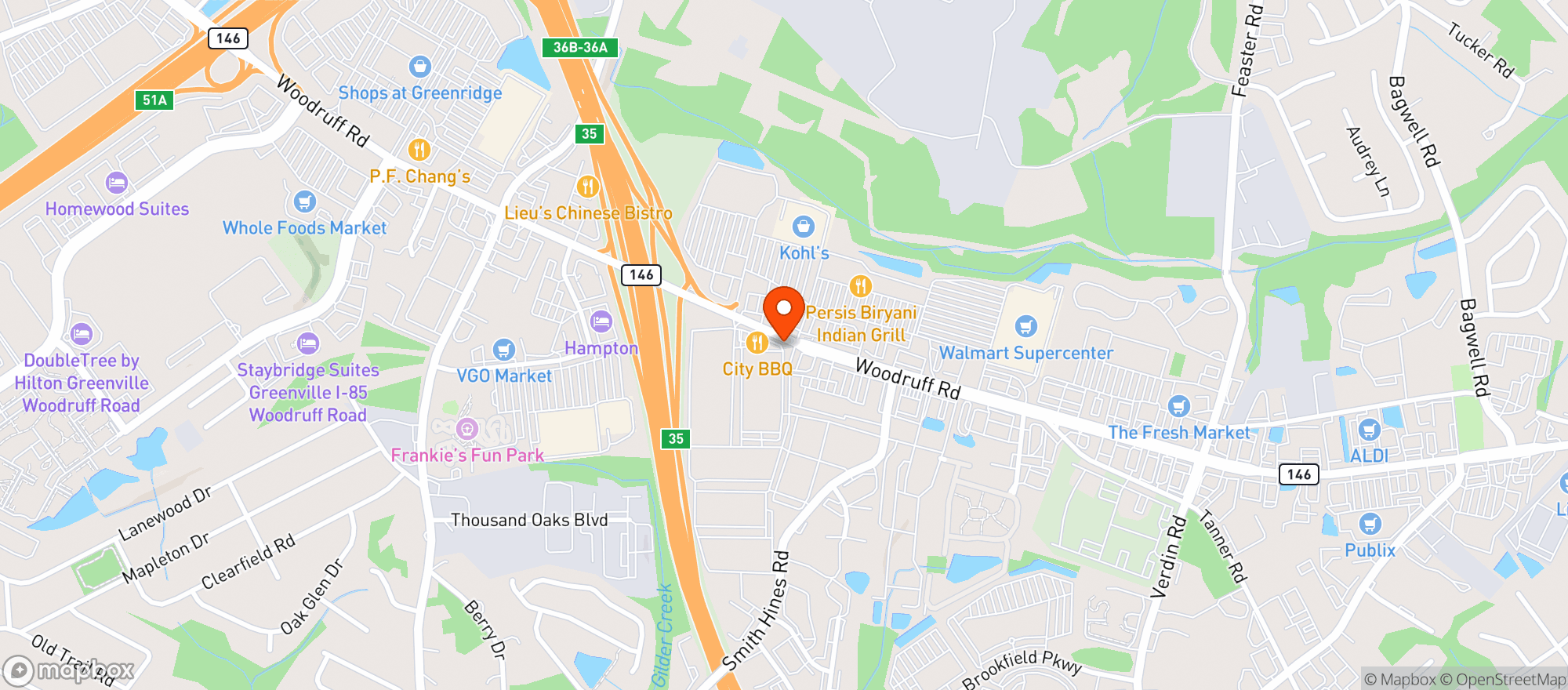 Map showing Chef Lin Asian Bistro