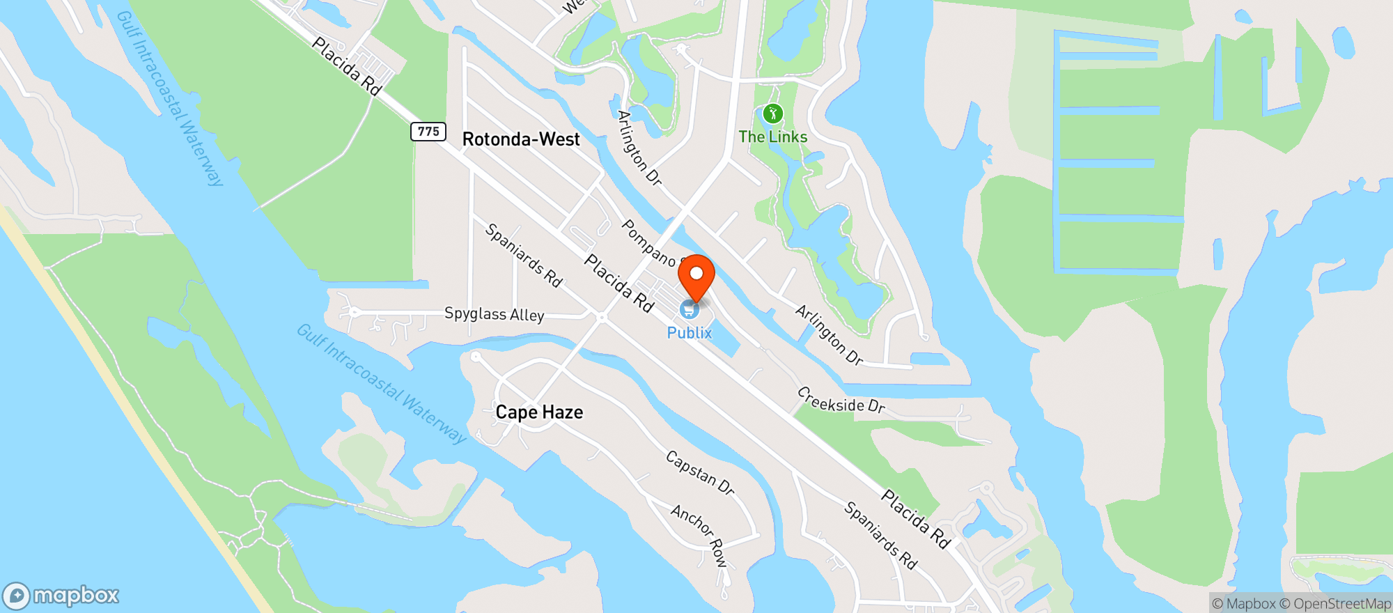 Map showing Publix