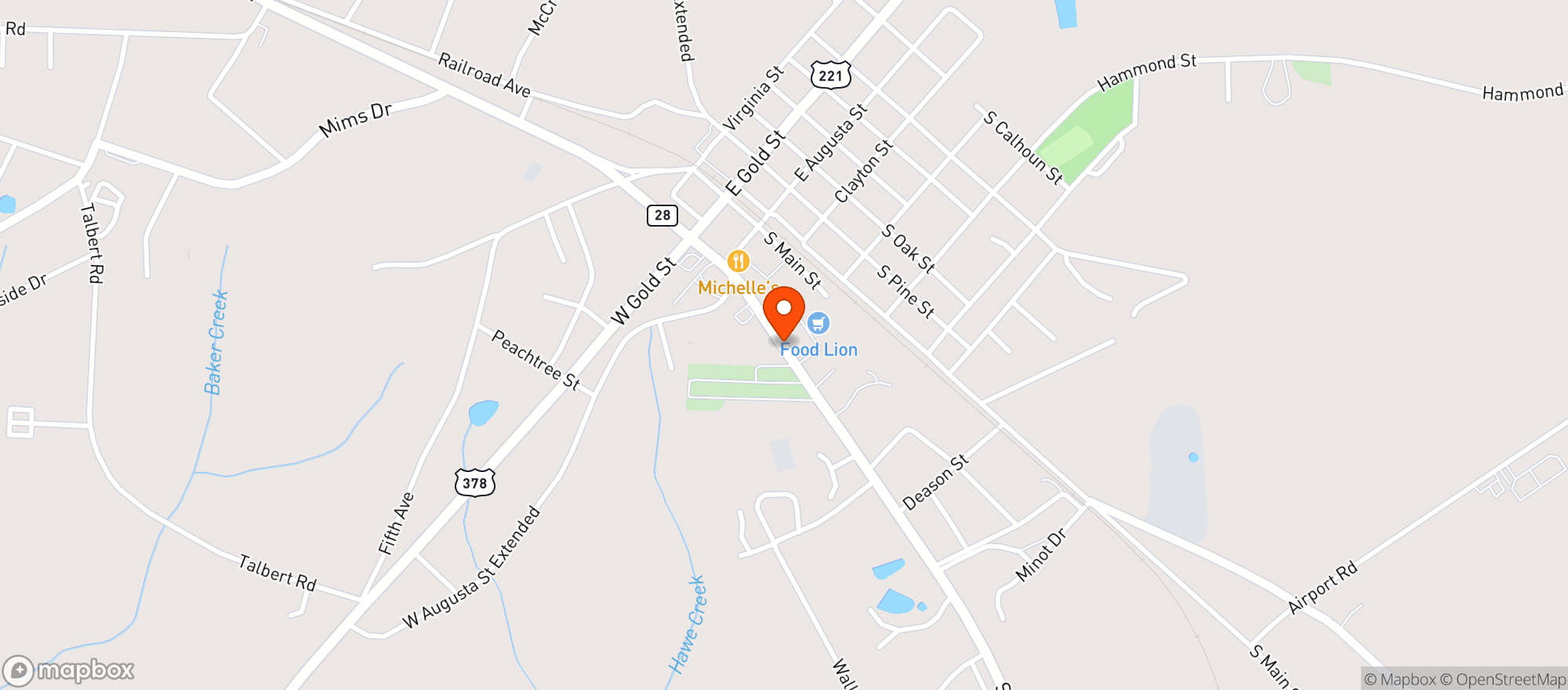 Map showing Food Lion