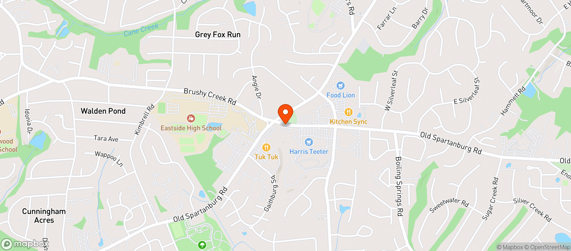 Map showing Harris Teeter