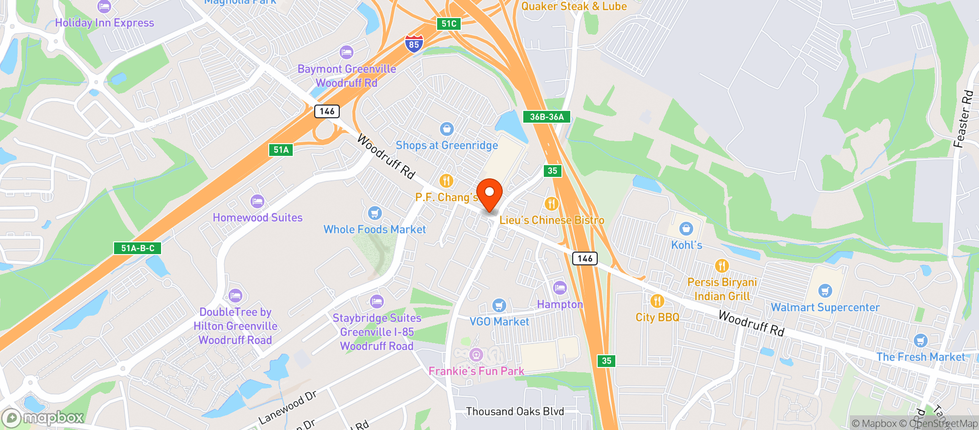 Map showing Red Robin