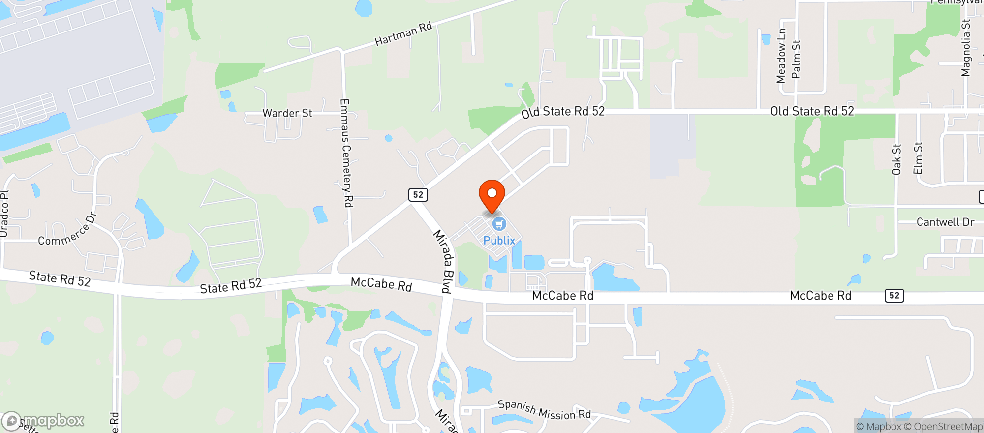 Map showing Publix Super Market
