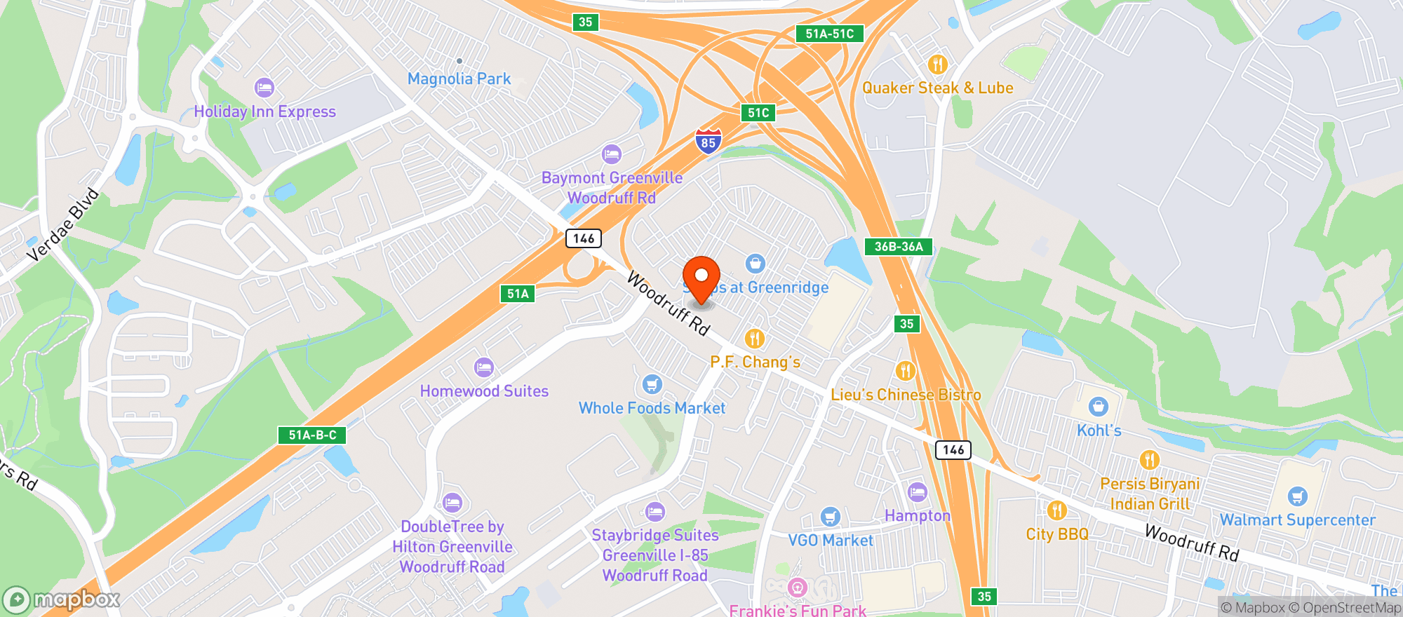 Map showing Brixx Wood Fired Pizza