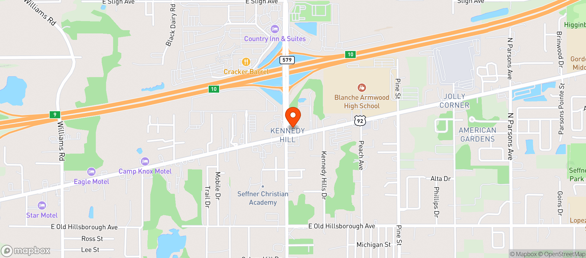 Map showing Circle K 2709780