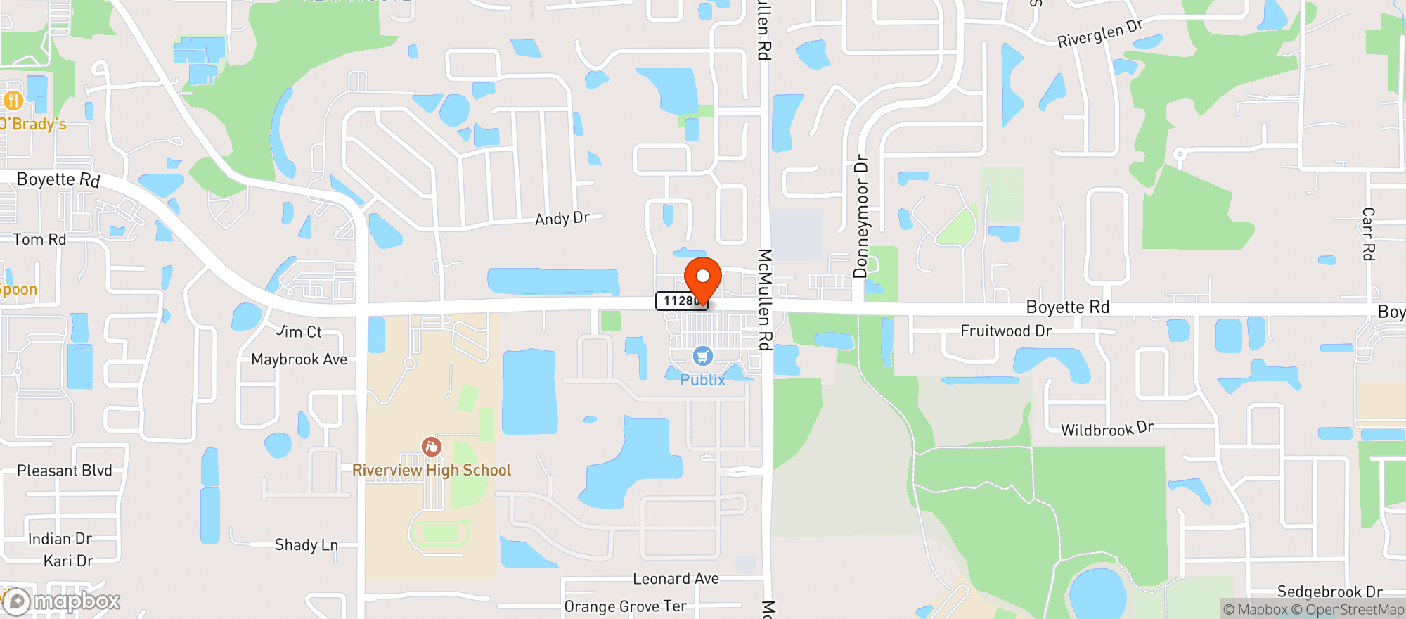 Map showing Publix Super Market