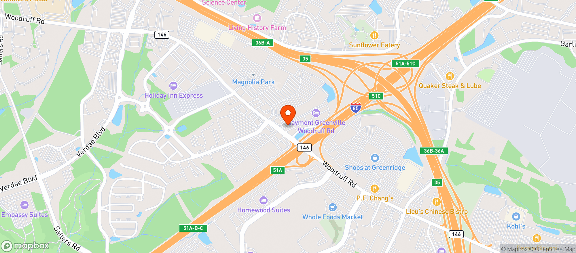 Map showing Target Store