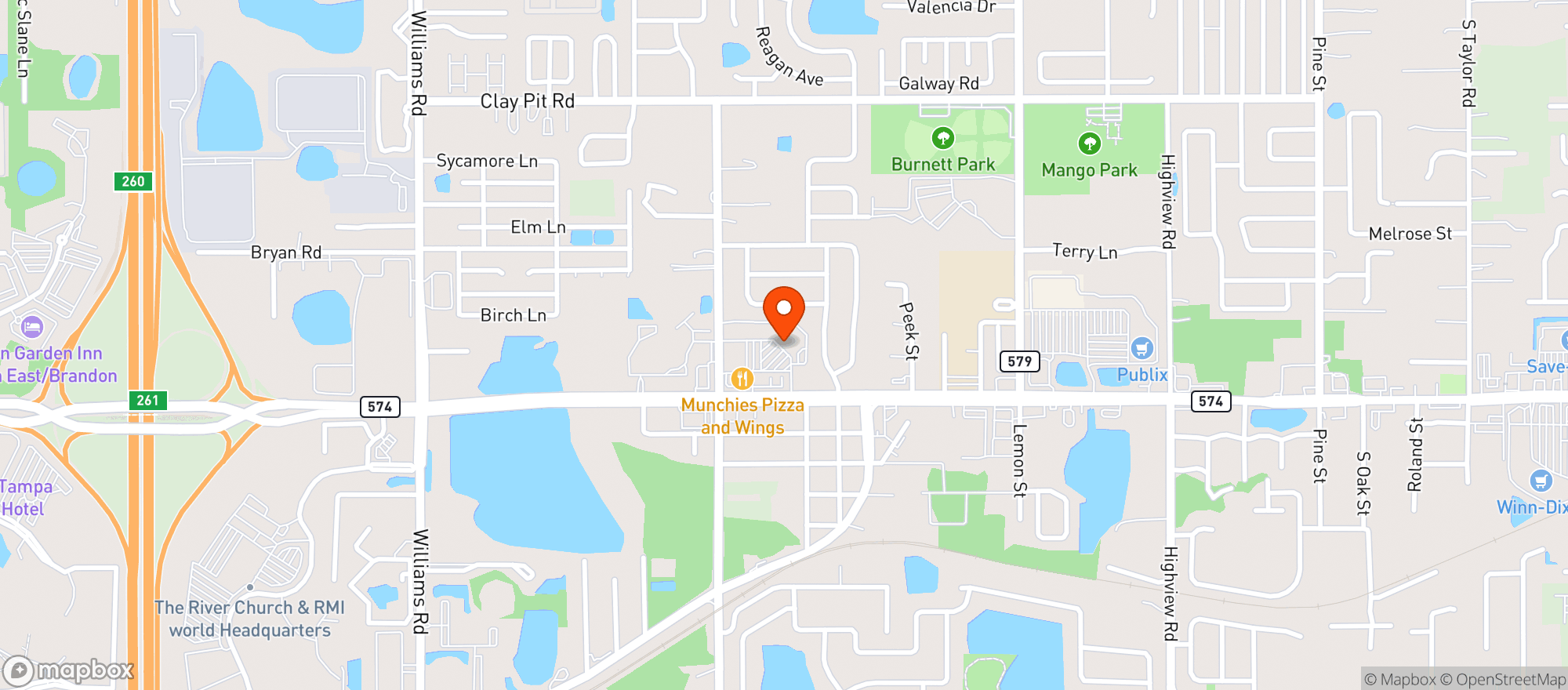 Map showing Winn Dixie 2495